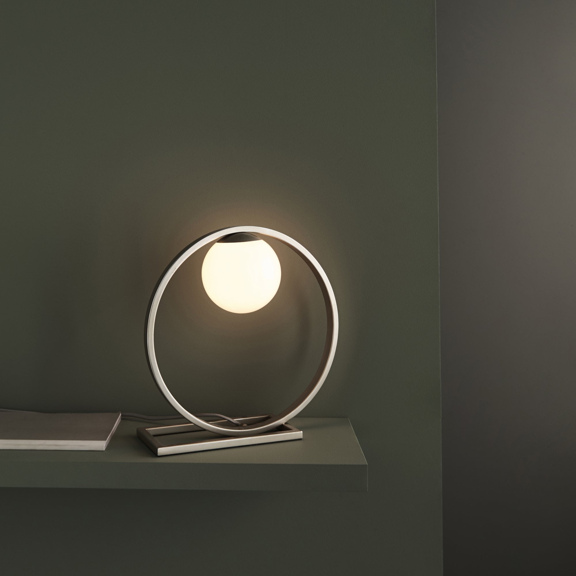 Endon Enzo Table Lamp - Brushed Silver