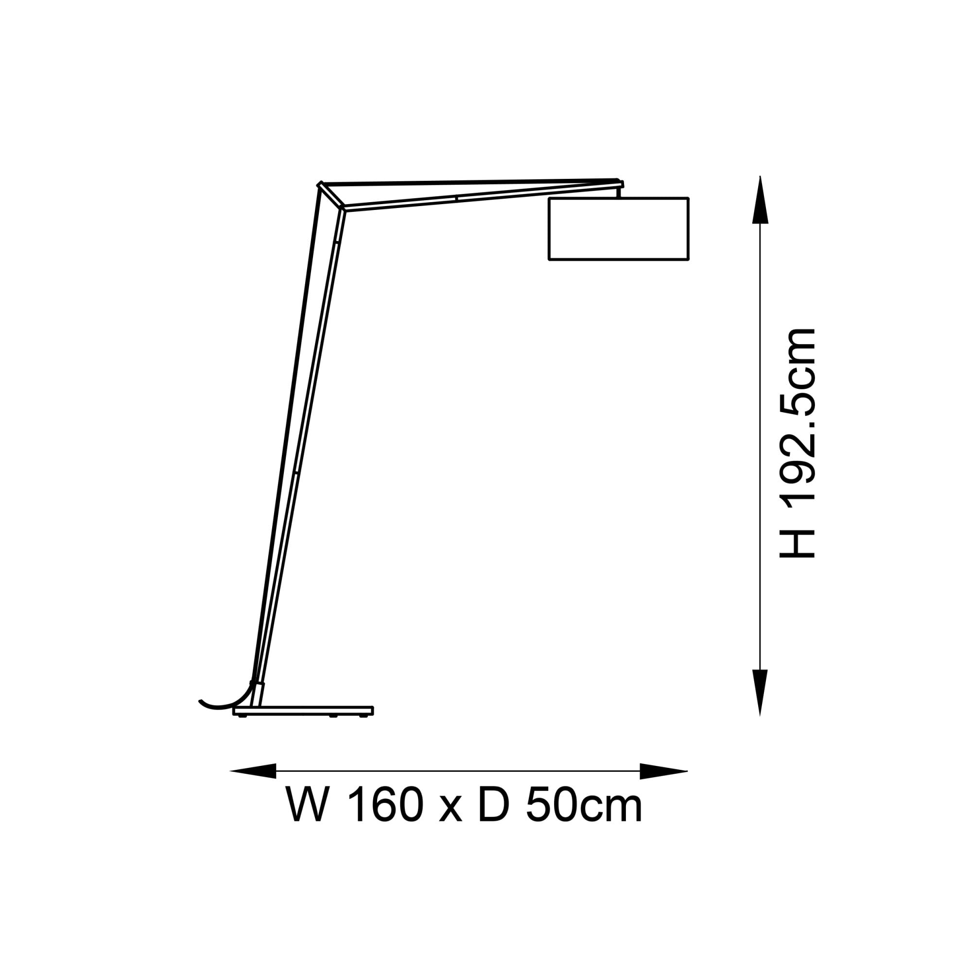 Utopia Point Floor Lamp - Matt Nickel And Black Shade