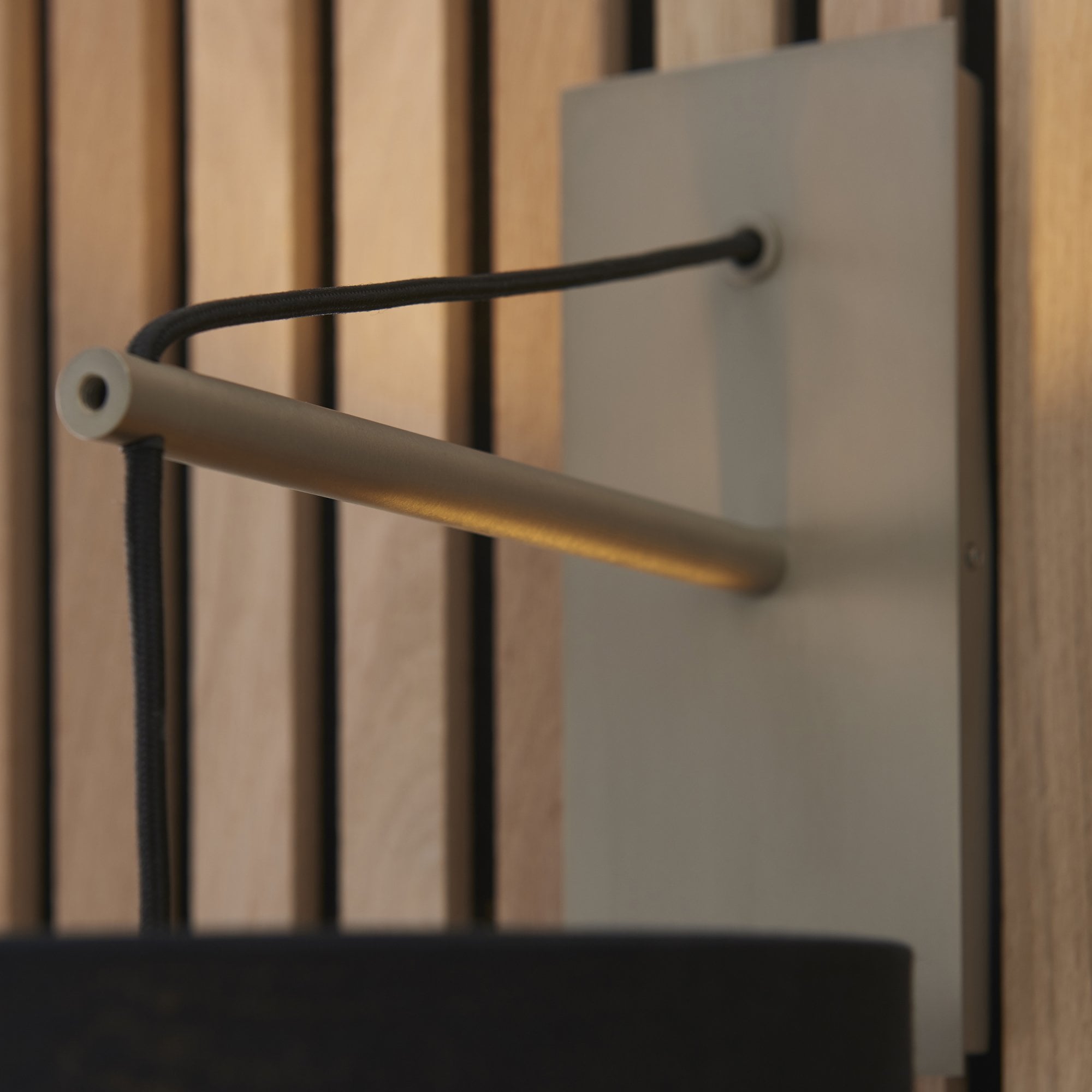 Utopia Point Wall Light - Matt Nickel And Black Shade