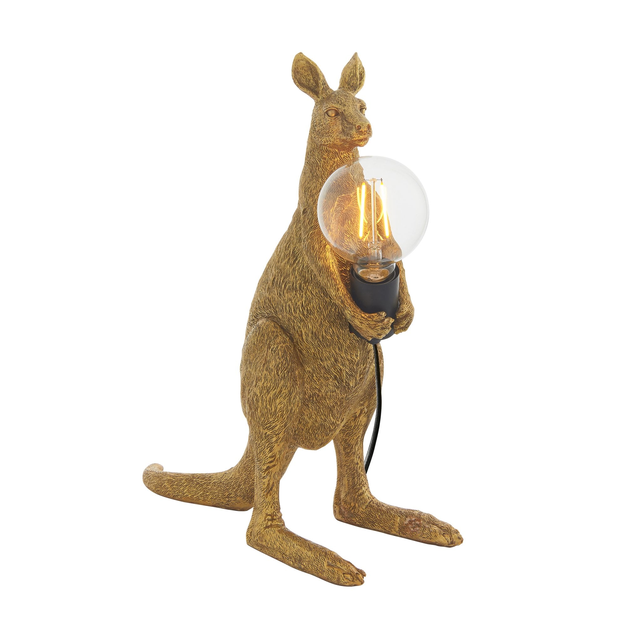 Utopia Skippy The Kangaroo Table Lamp - Vintage Gold