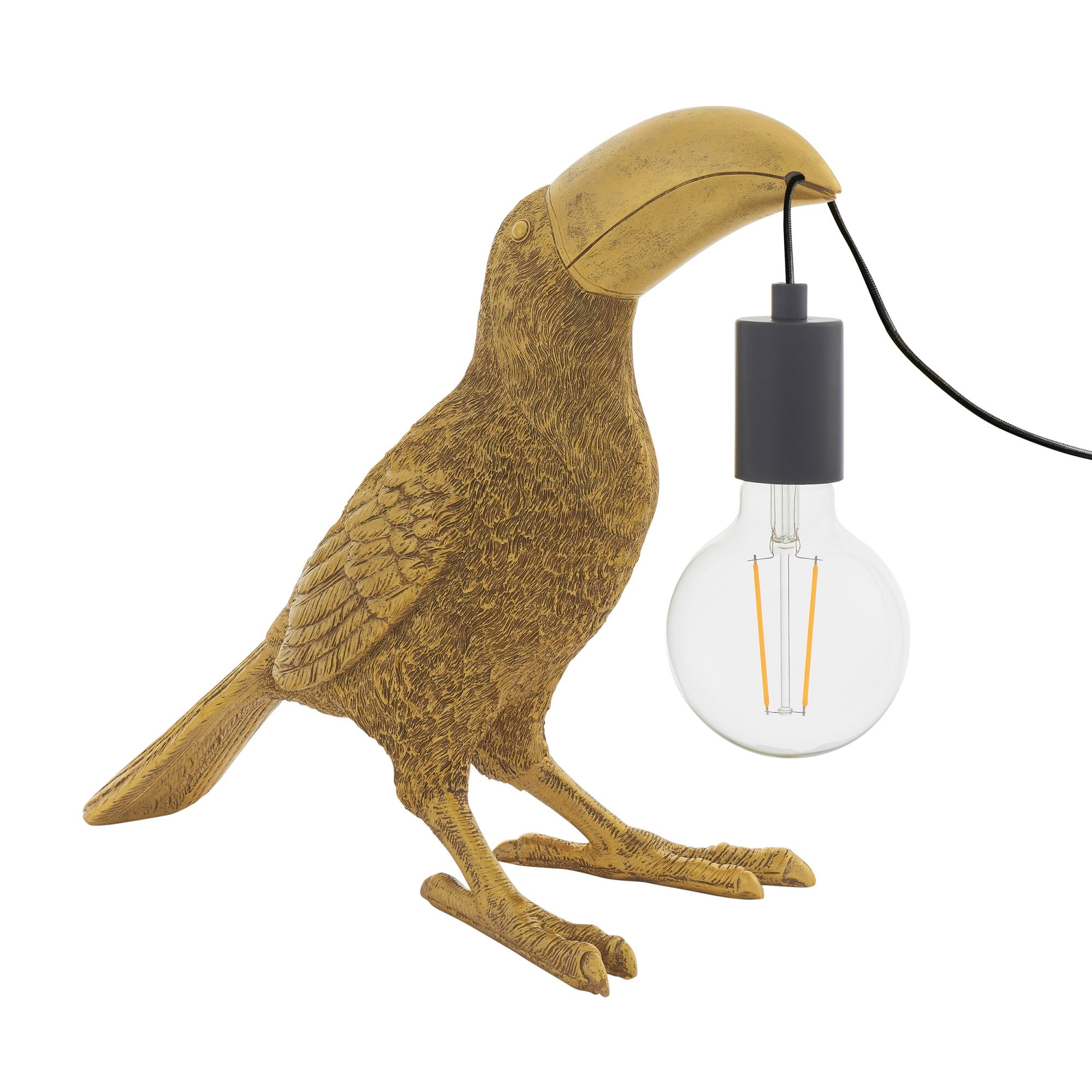 Endon Beaky The Toucan Table Lamp - Vintage Gold