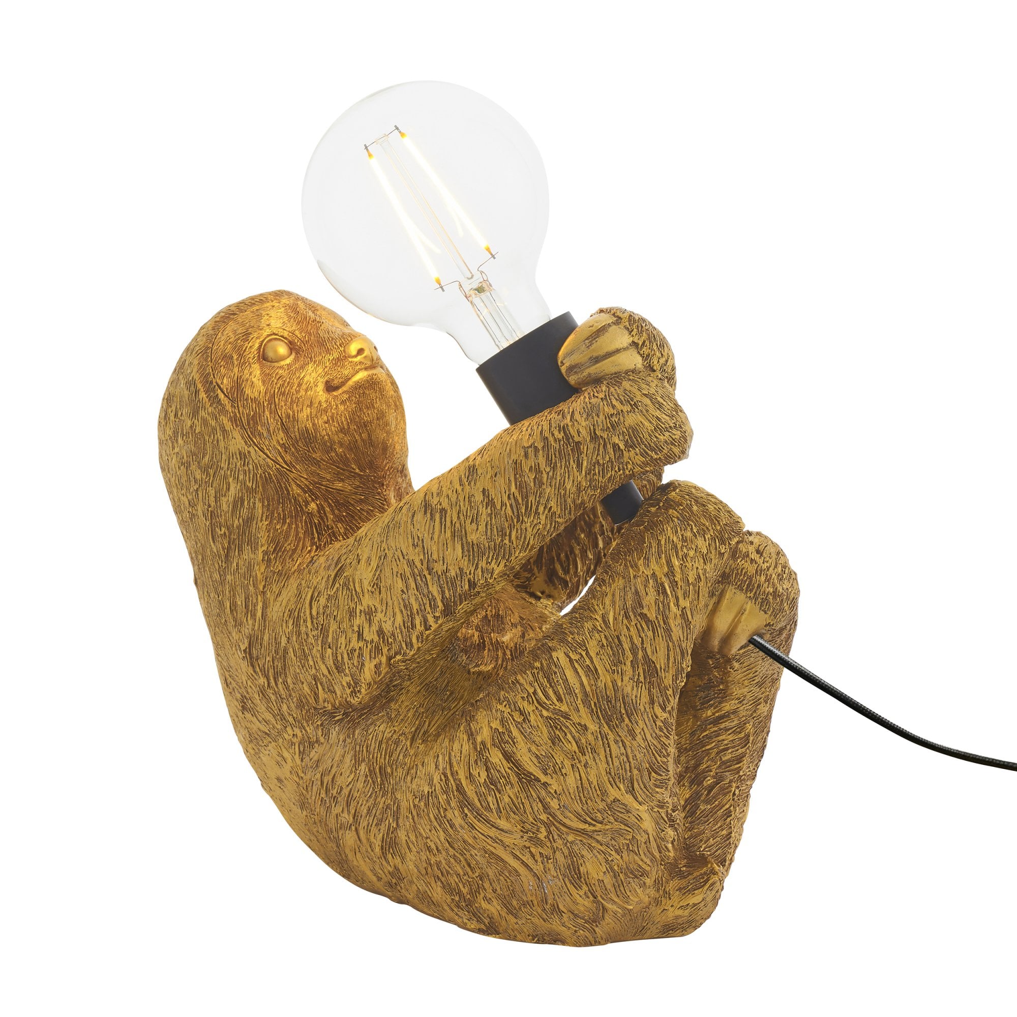 Utopia Sleepy Sloth Table Lamp - Vintage Gold
