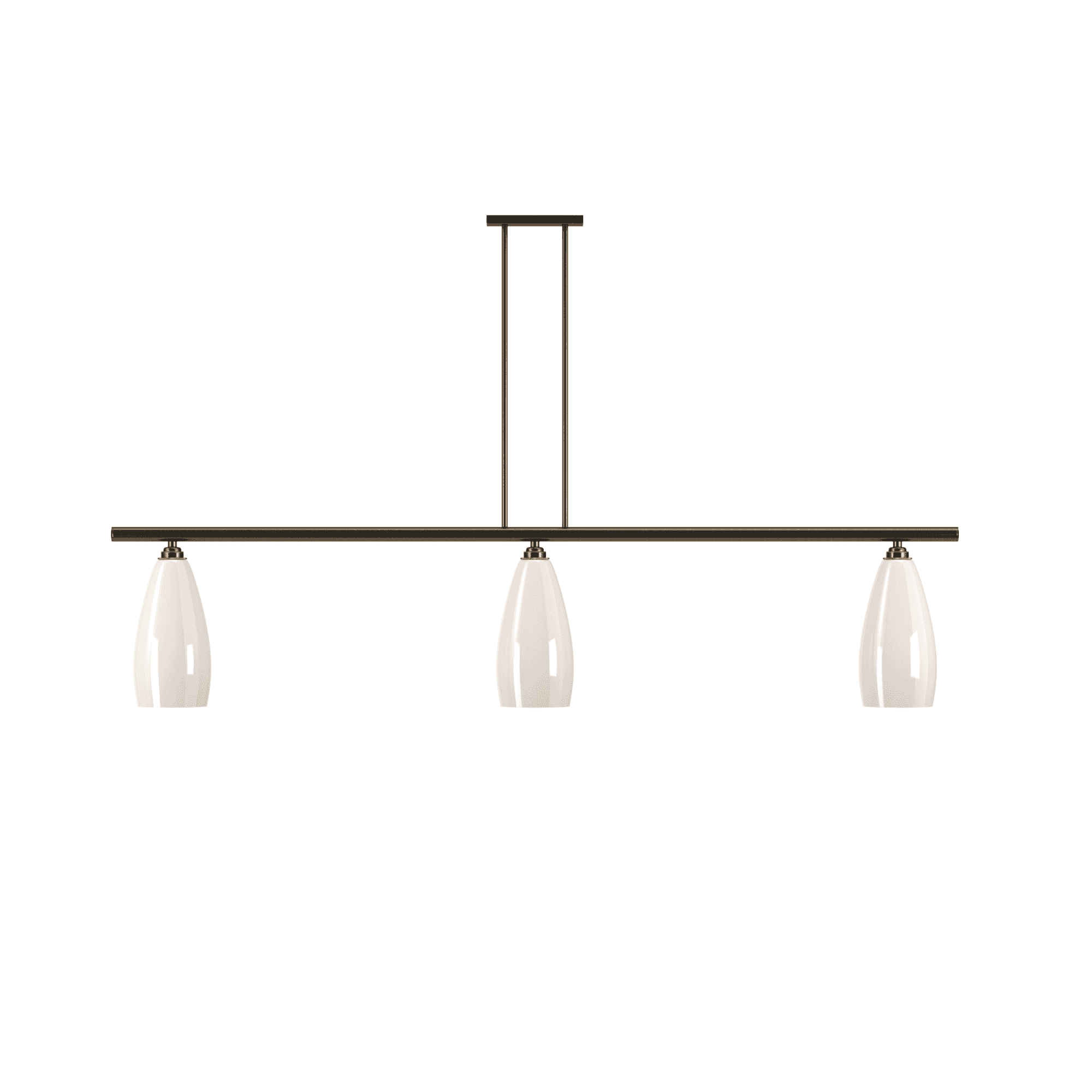 Fritz Fryer Upton 3 Light Pendant Bar - White Glass (Various Colour Options)