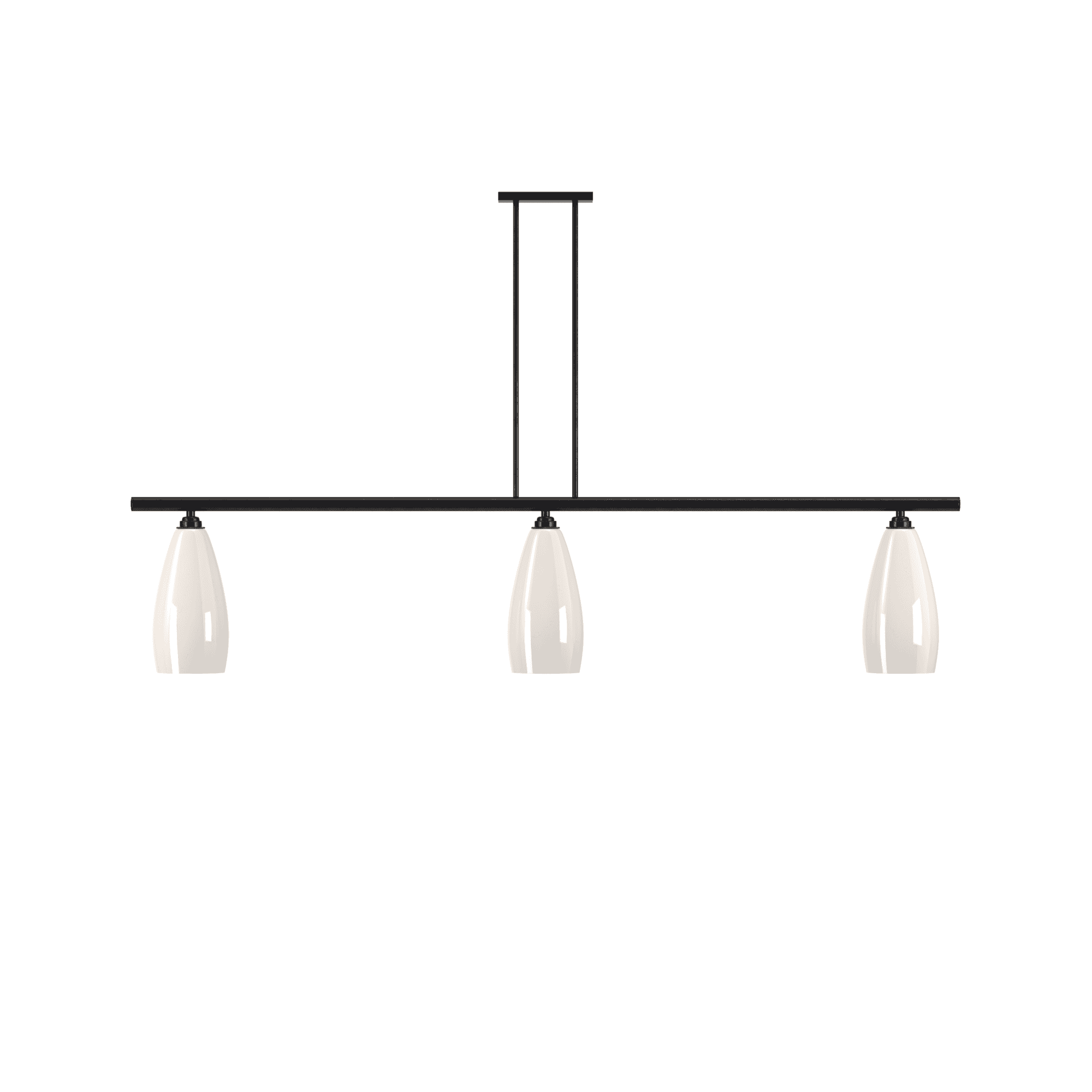 Fritz Fryer Upton 3 Light Pendant Bar - White Glass (Various Colour Options)