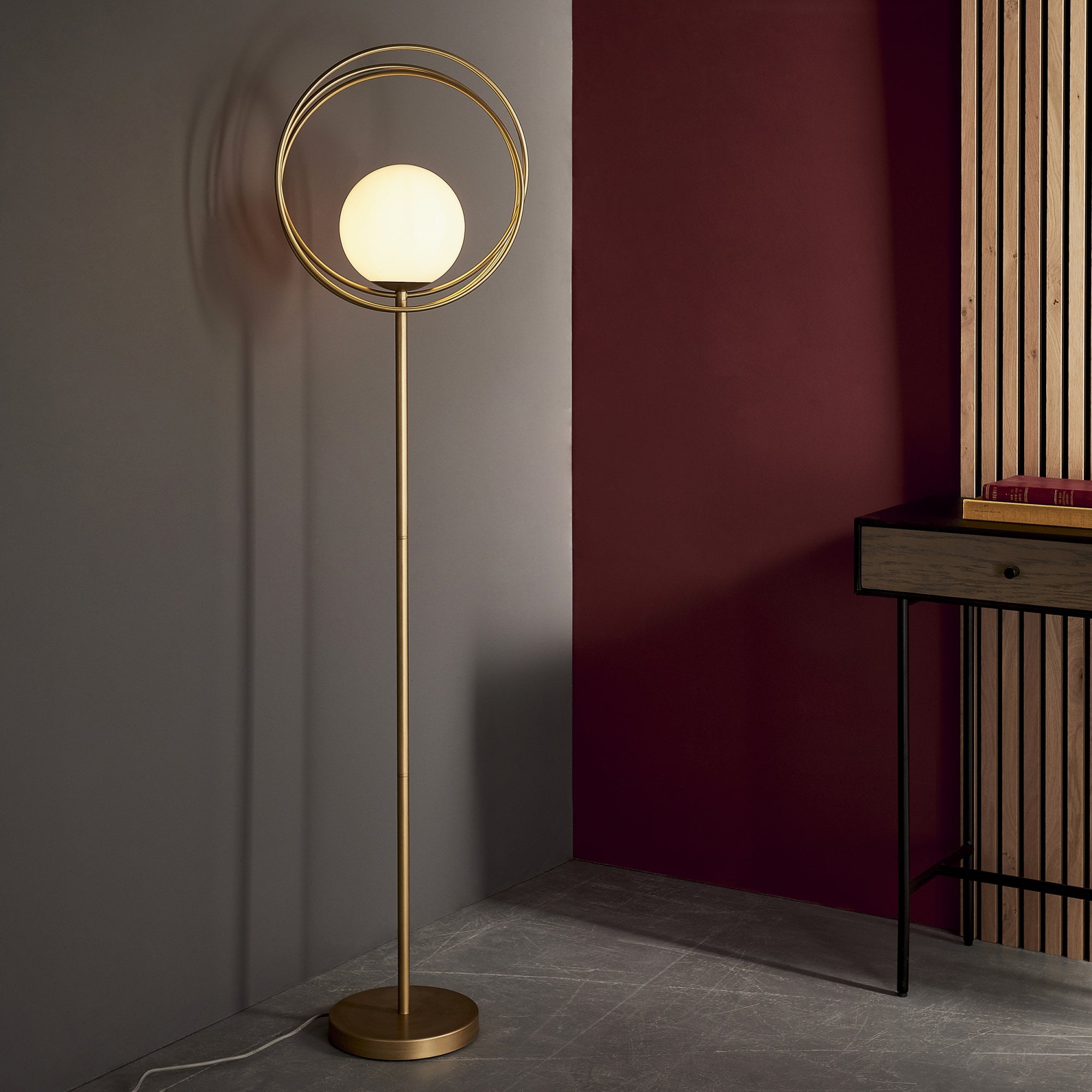 Utopia Saturn Floor Lamp - Brushed Gold