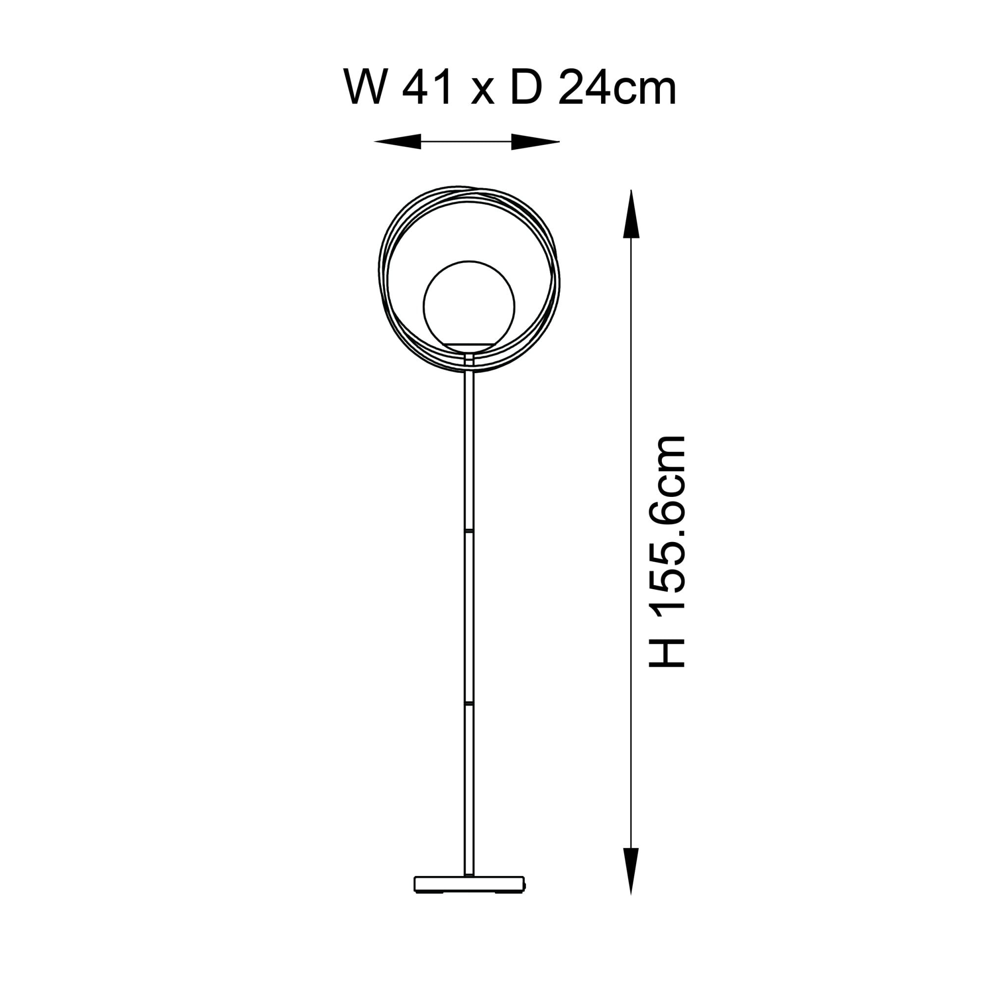 Utopia Saturn Floor Lamp - Brushed Gold