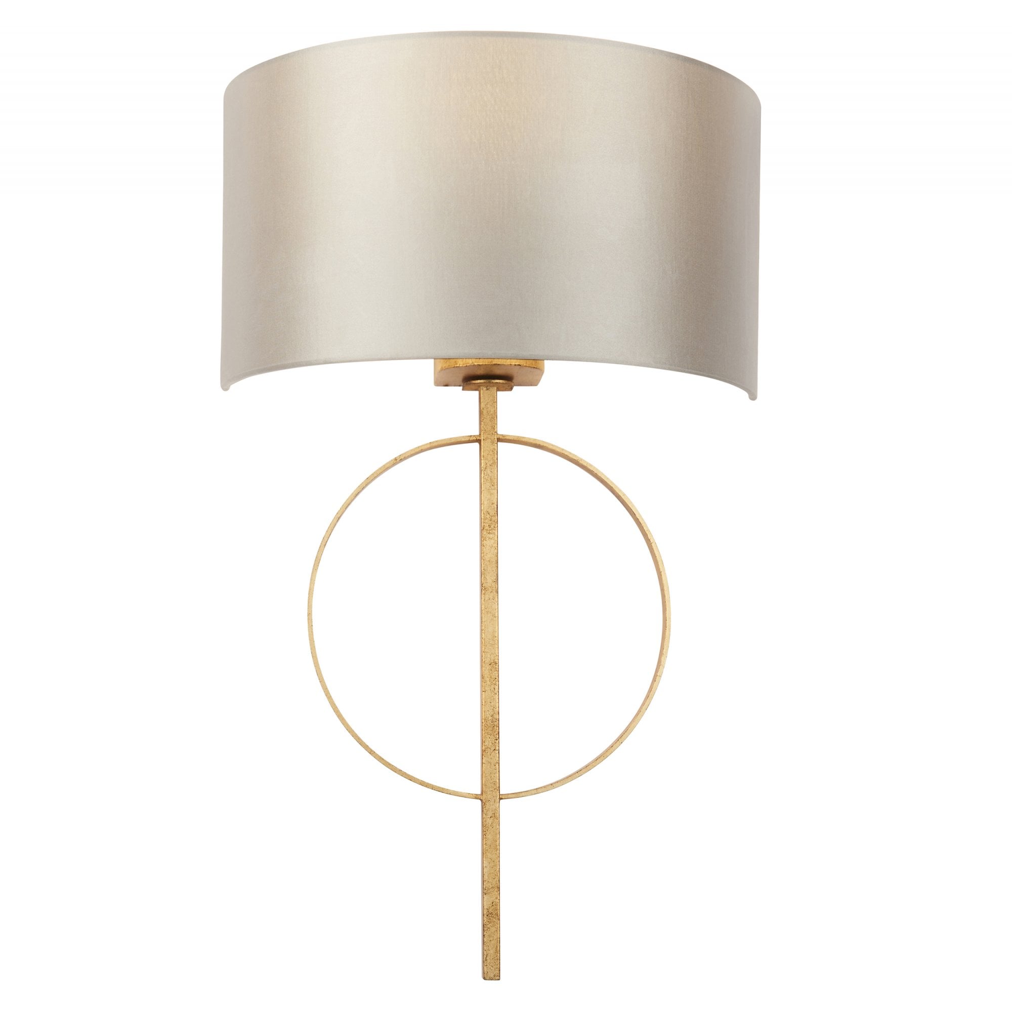 Utopia Interlink Wall Light - Antique Gold With Mink Shade