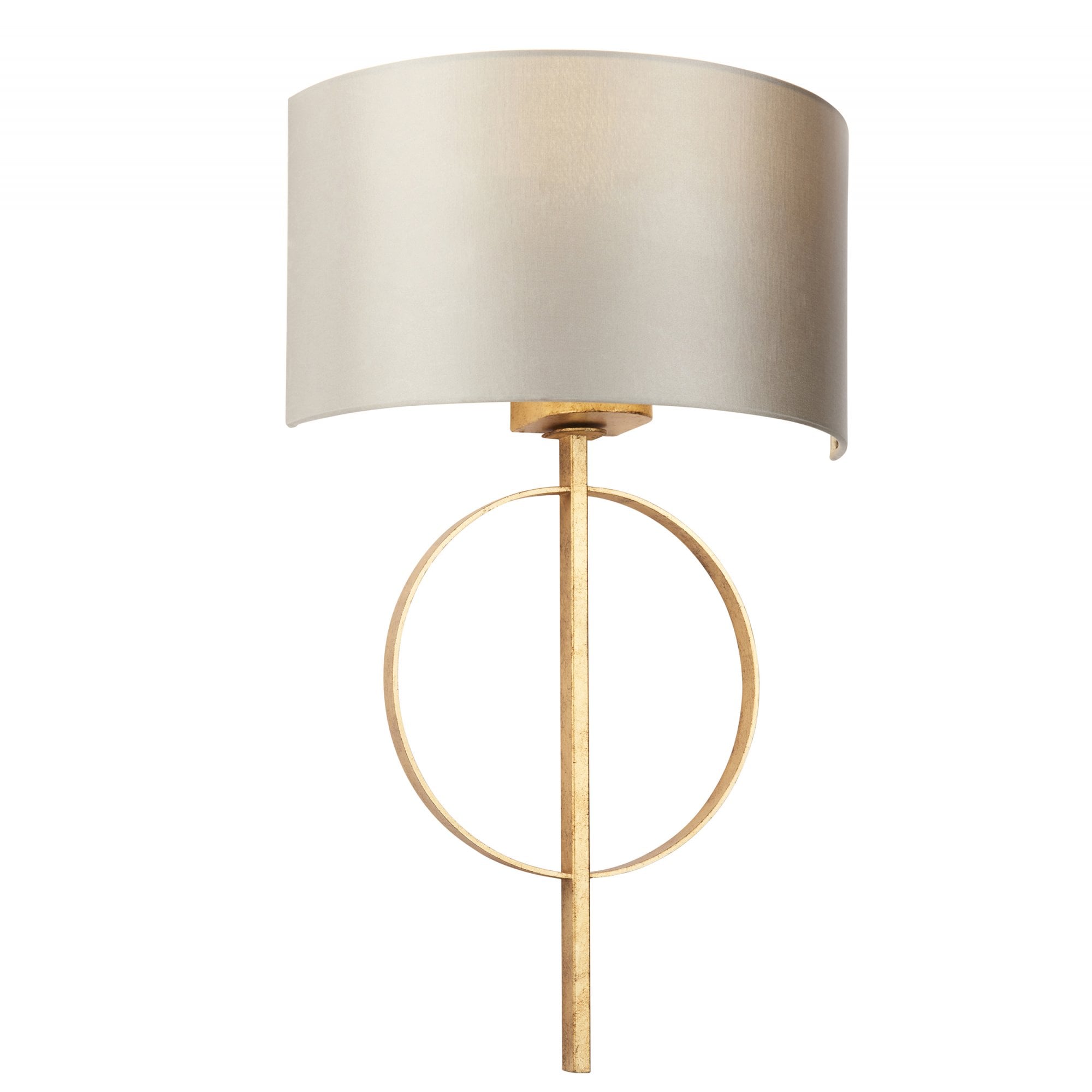 Utopia Interlink Wall Light - Antique Gold With Mink Shade