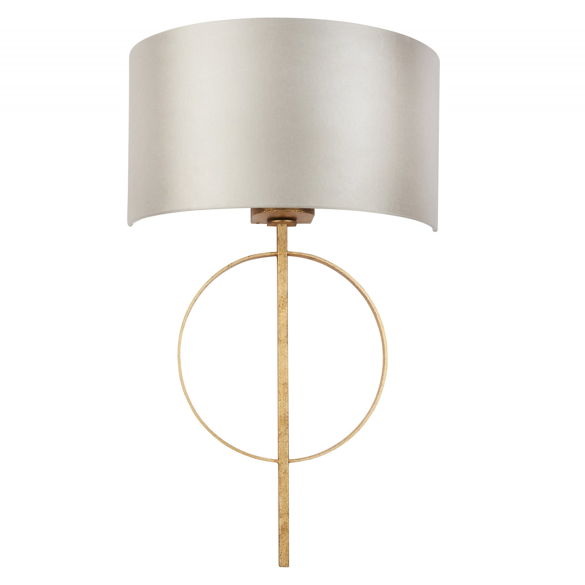 Utopia Interlink Wall Light - Antique Gold With Mink Shade