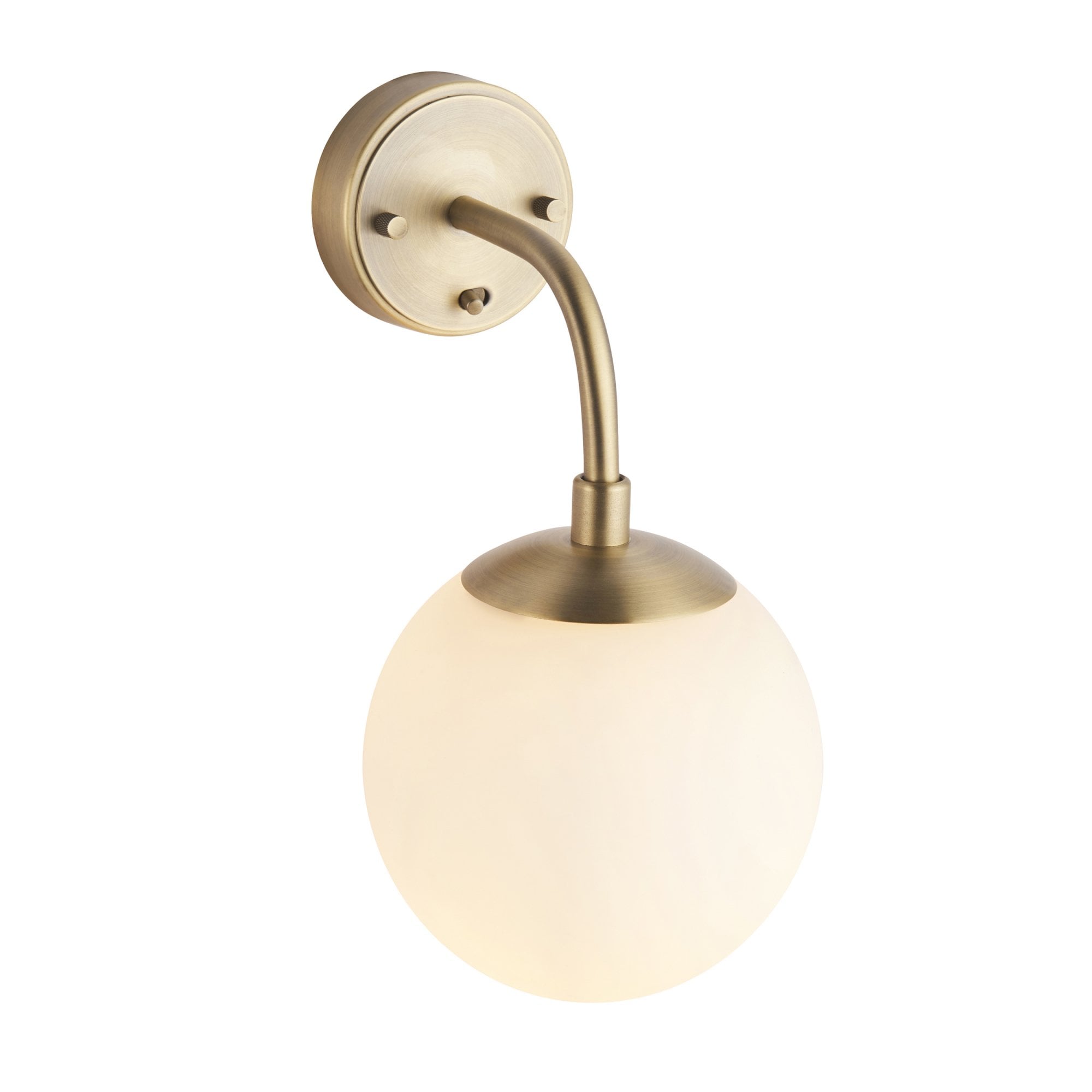Utopia Sphere Wall Light - Antique Brass