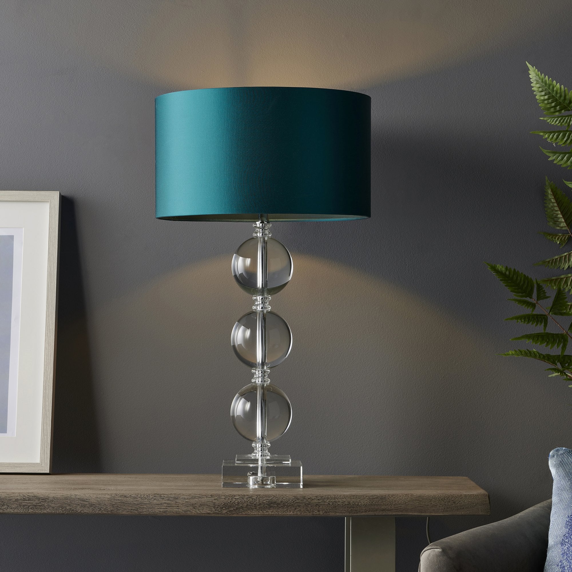 Utopia Neptune Table Lamp - Clear Crystal - Base Only - 56cm Tall