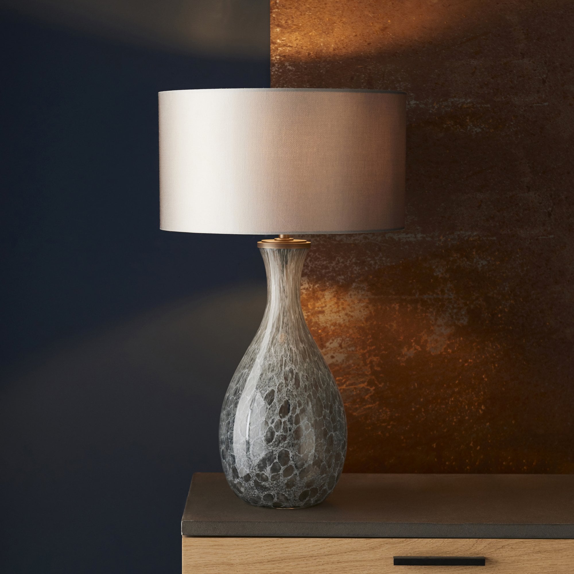 Utopia Peacock Table Lamp - Glass - Base Only - 51cm Tall