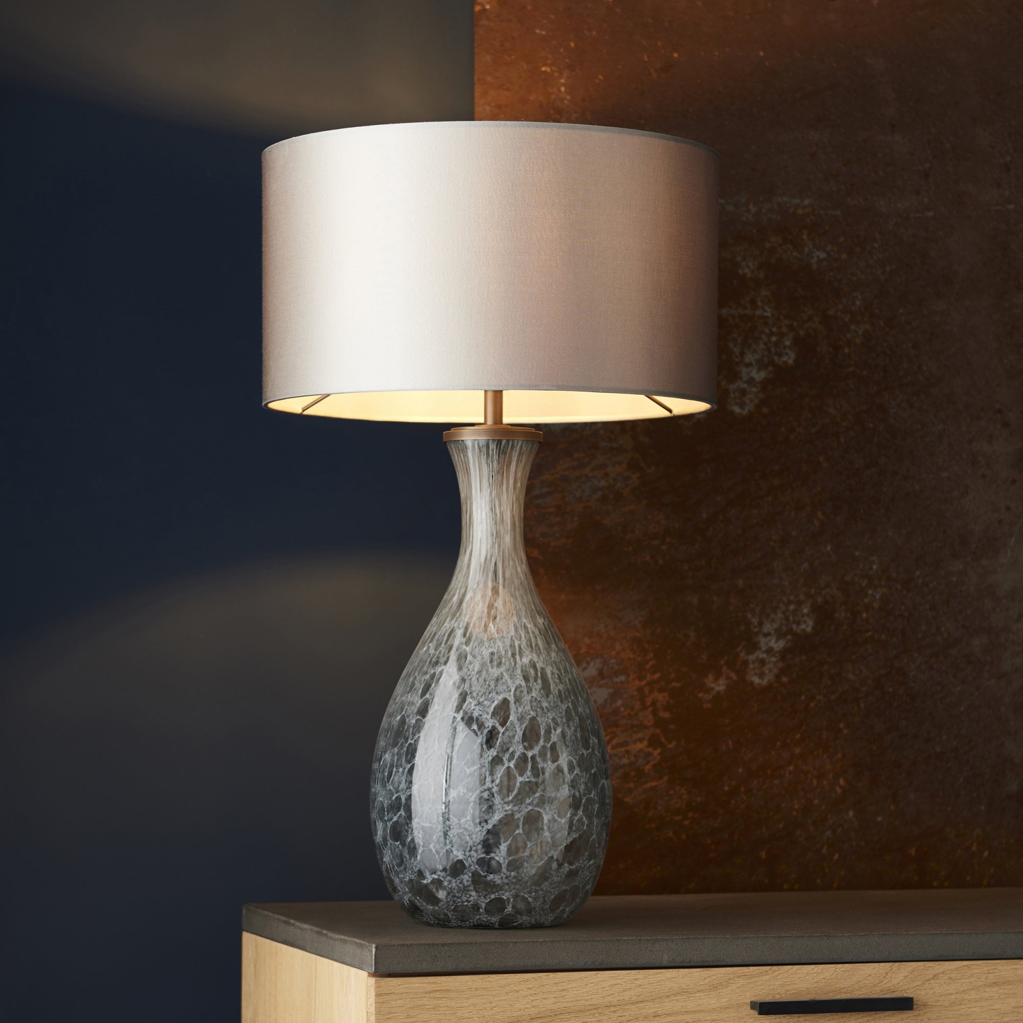 Utopia Peacock Table Lamp - Glass - Base Only - 51cm Tall