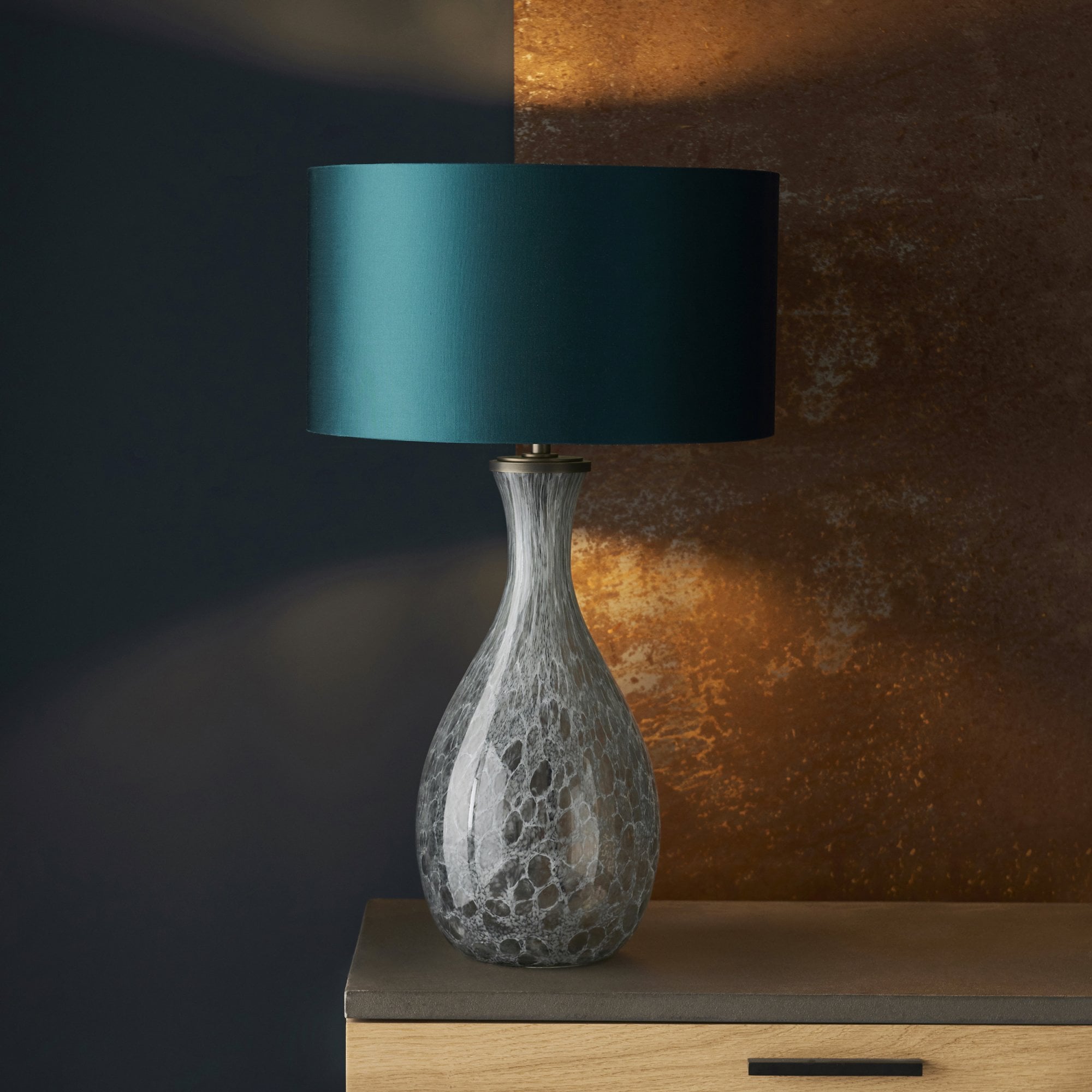 Utopia Peacock Table Lamp - Glass - Base Only - 51cm Tall
