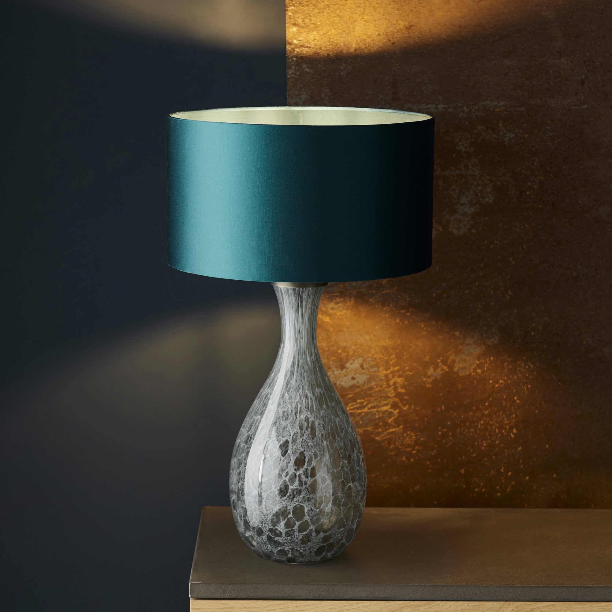 Utopia Peacock Table Lamp - Glass - Base Only - 51cm Tall