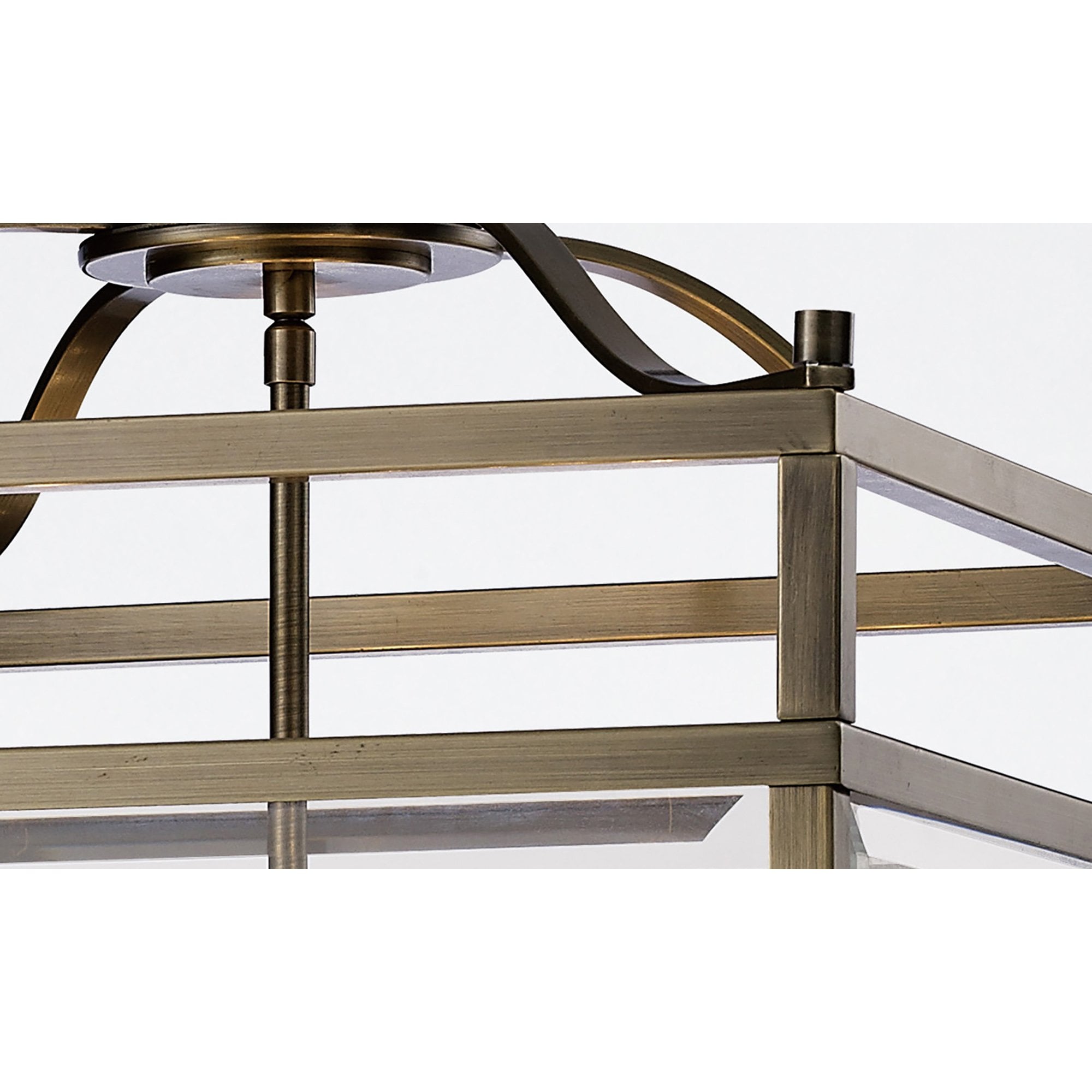 Diyas IL31115 Aston Pendant 12 Light Antique Brass/Glass