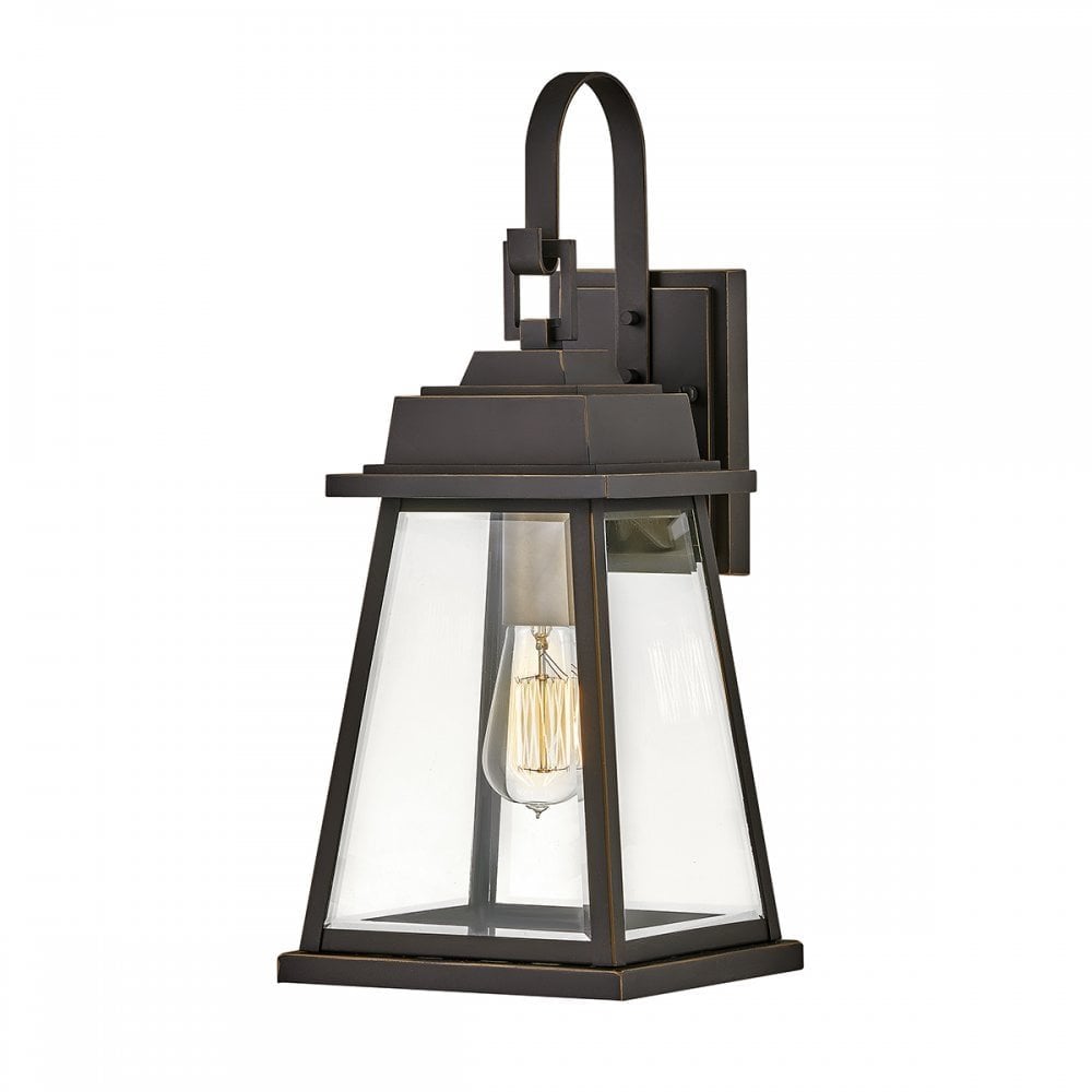 Hinkley Bainbridge Single Light Medium Wall Lantern - Oil Rubbed Bronze & Heritage Brass
