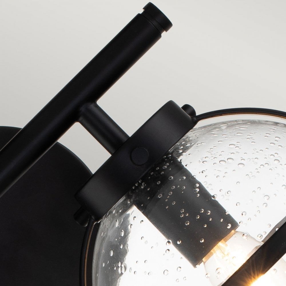 Hinkley Hollis 2 Light Wall Light - Clear - Black