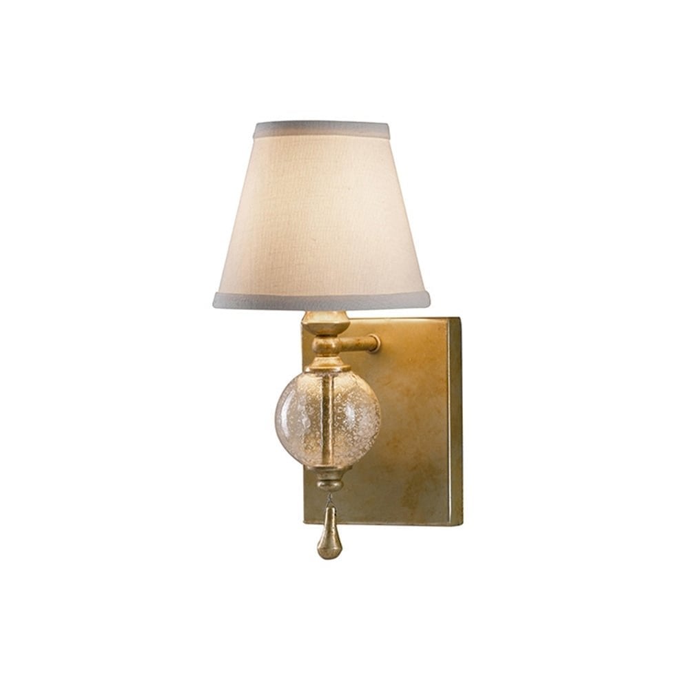 Feiss Argento Single Wall Light - Oxidised Silver Leaf