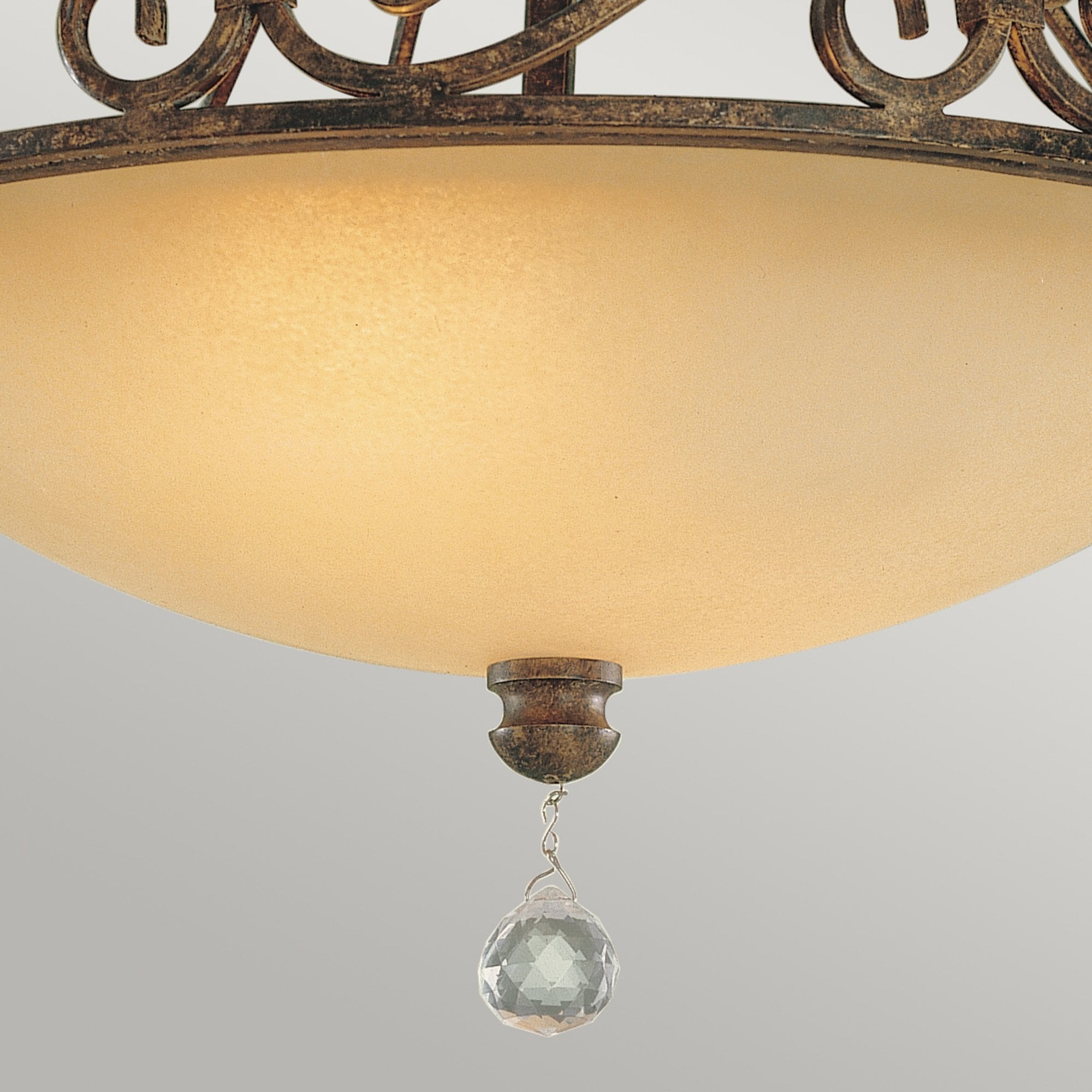Feiss Chateau 2 Light Semi-Flush Fitting - Mocha Bronze