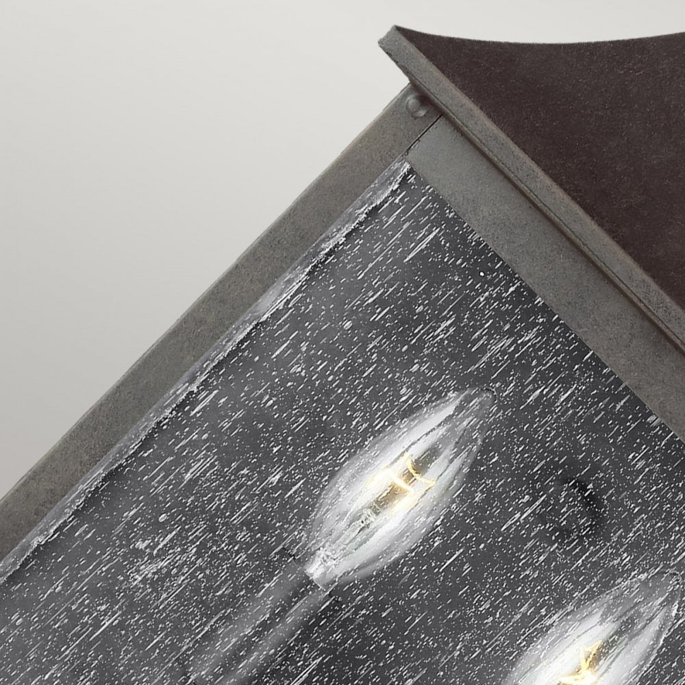 Feiss Galena 2 Light Half Lantern - Sable