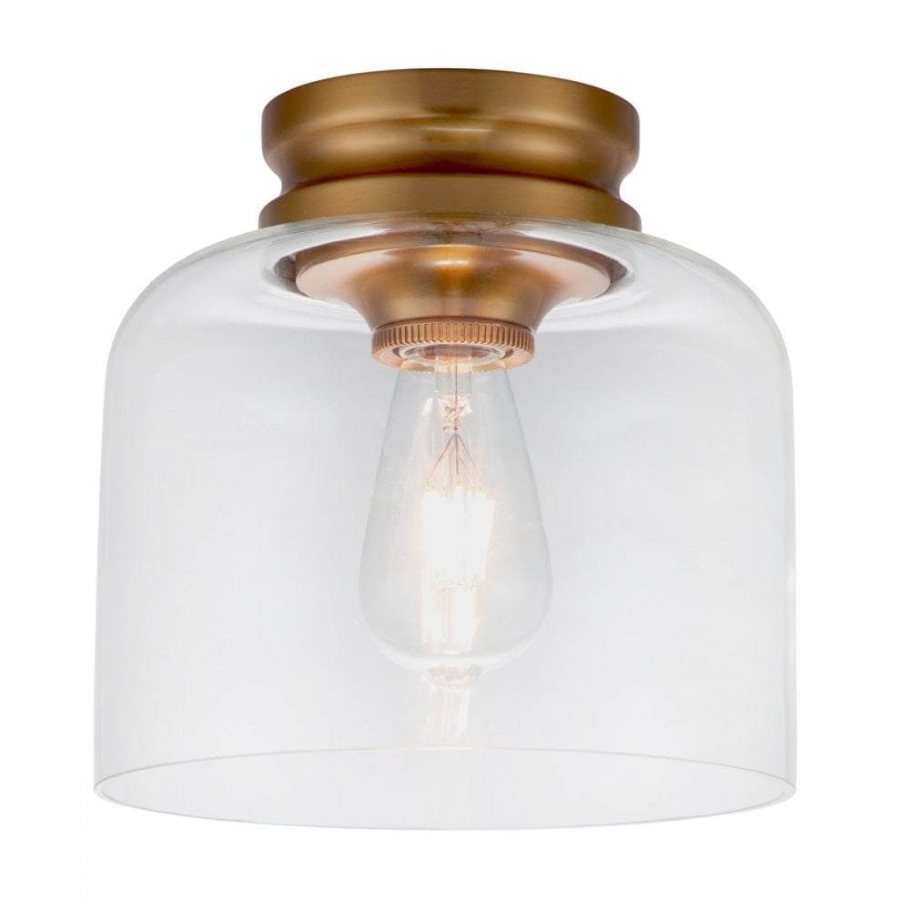 Feiss Hounslow Single Flush Fitting - Burnished Brass