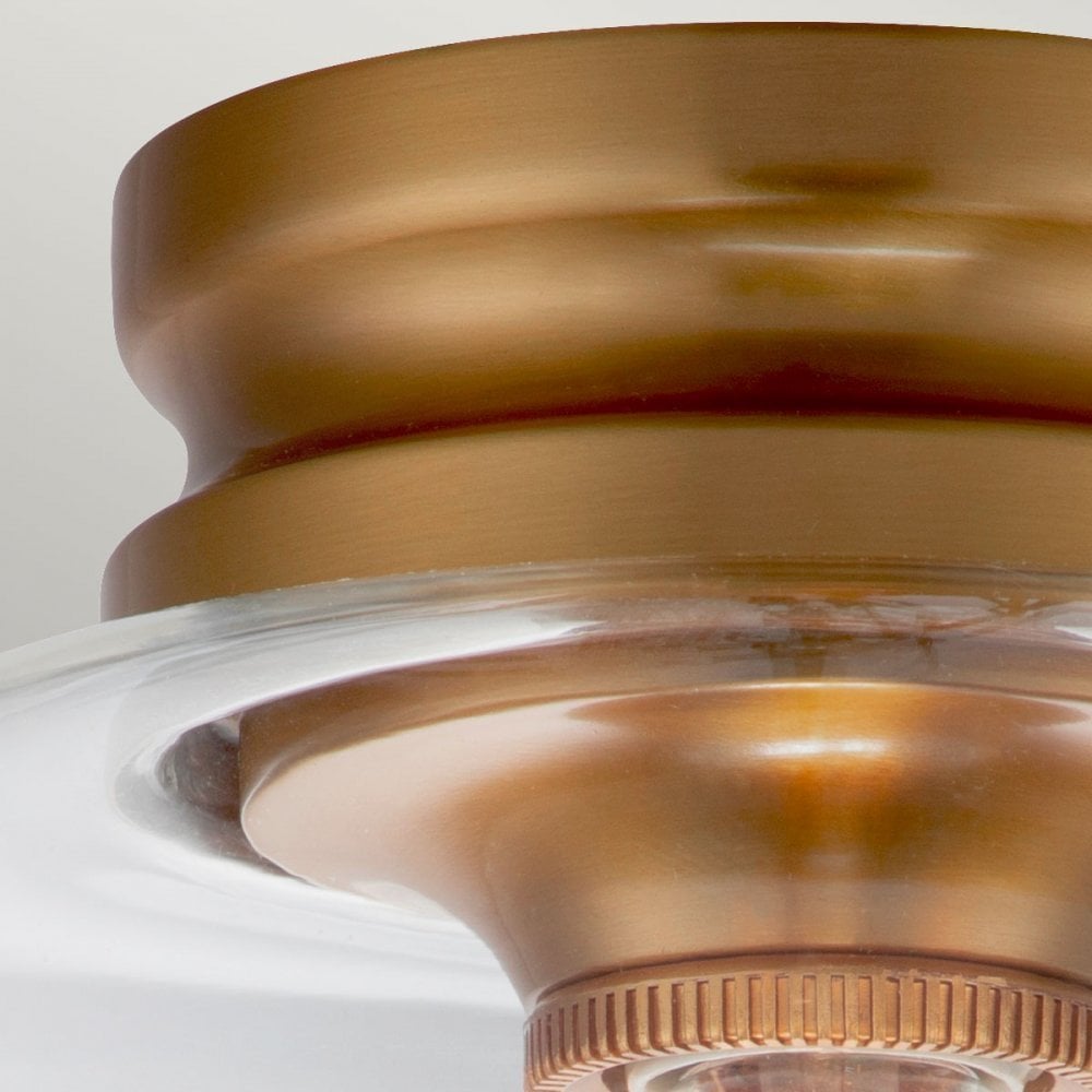Feiss Hounslow Single Flush Fitting - Burnished Brass