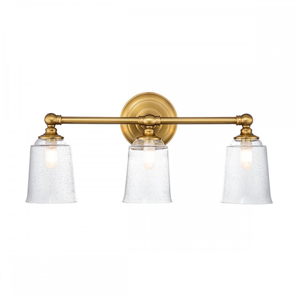 Feiss Huguenot Lake 3 Light Above Mirror Light - Burnished Brass