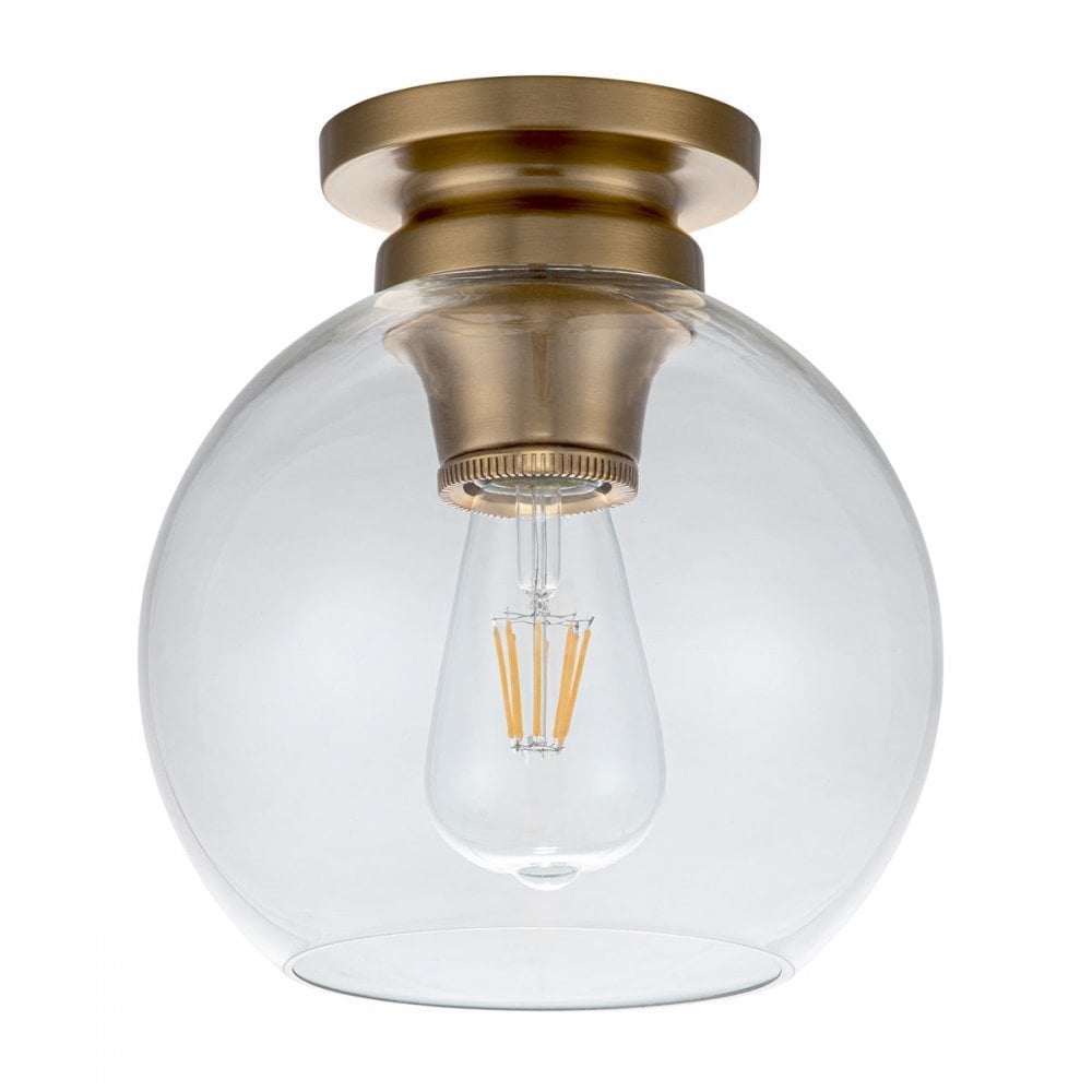Feiss Tabby Single Flush Fitting - Burnished Brass