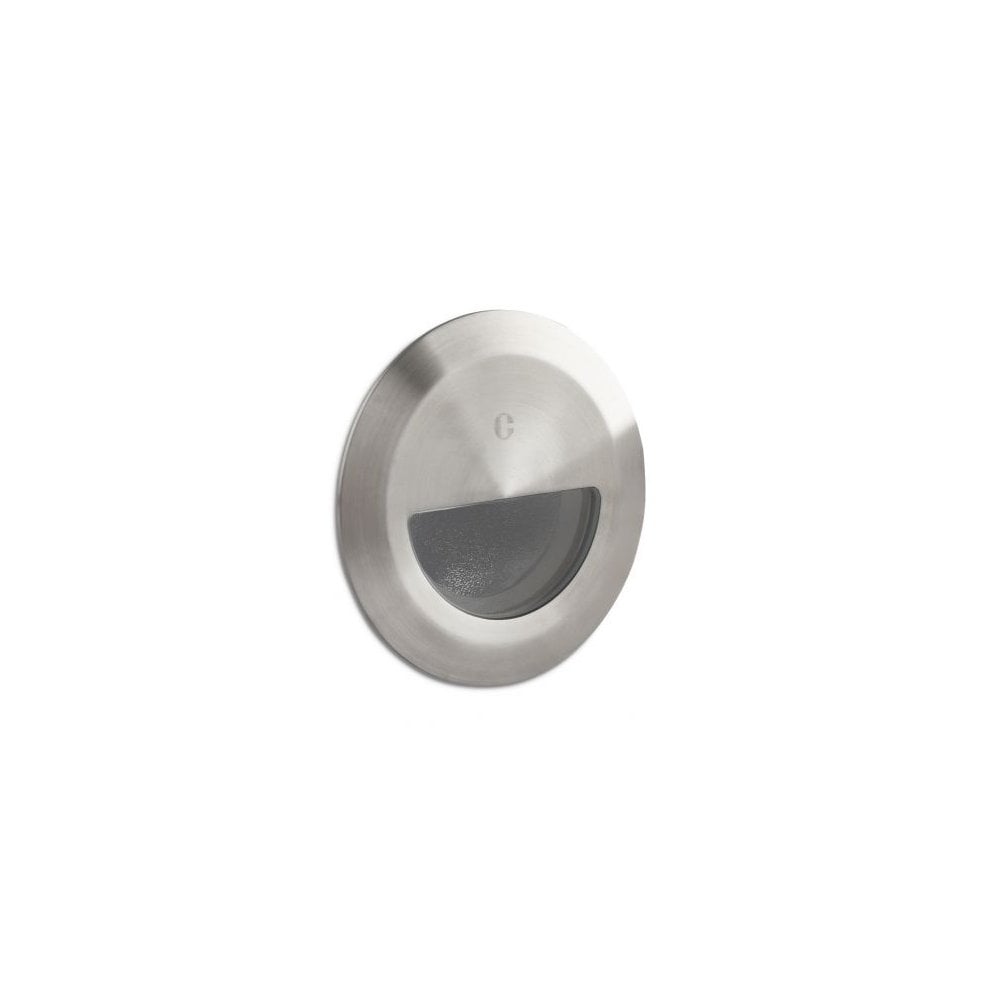 Collingwood WL340 Asymmetric Straight to Mains Brush Finish Step Light - Stainless Steel
