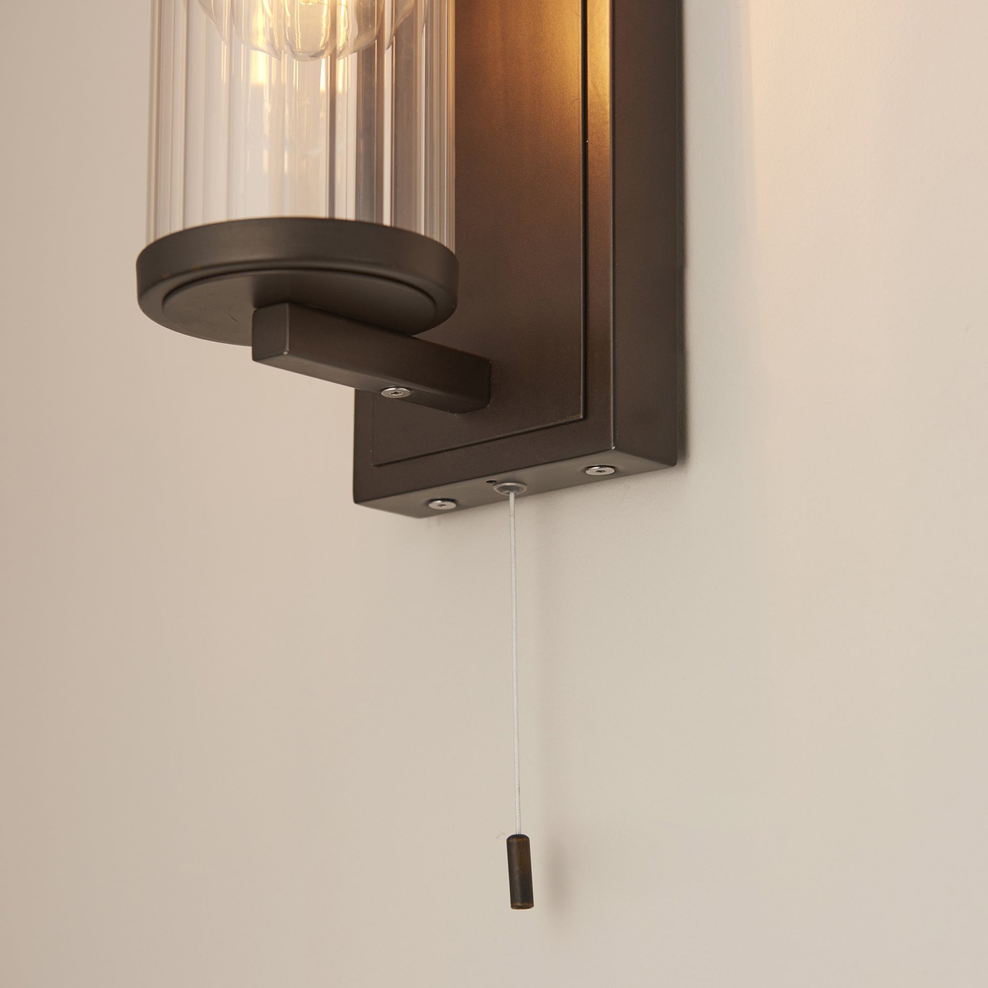 Utopia Tube Wall Light - IP44 - Dark Bronze