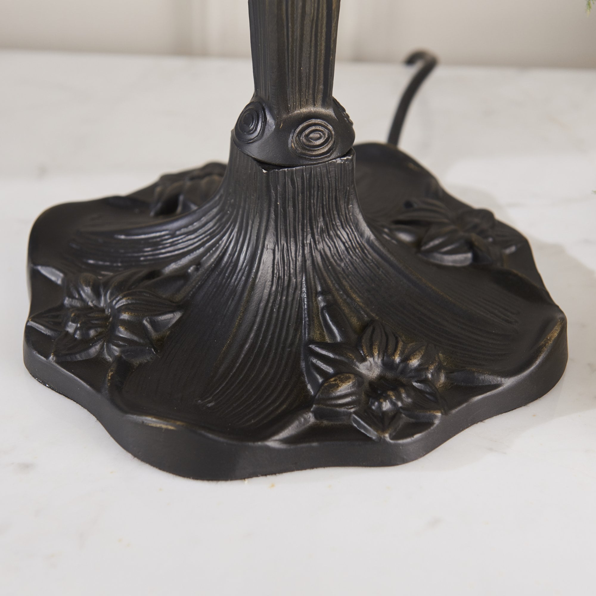 Interiors 1900 Dragonfly Blue Small Table Lamp - Tiffany Glass