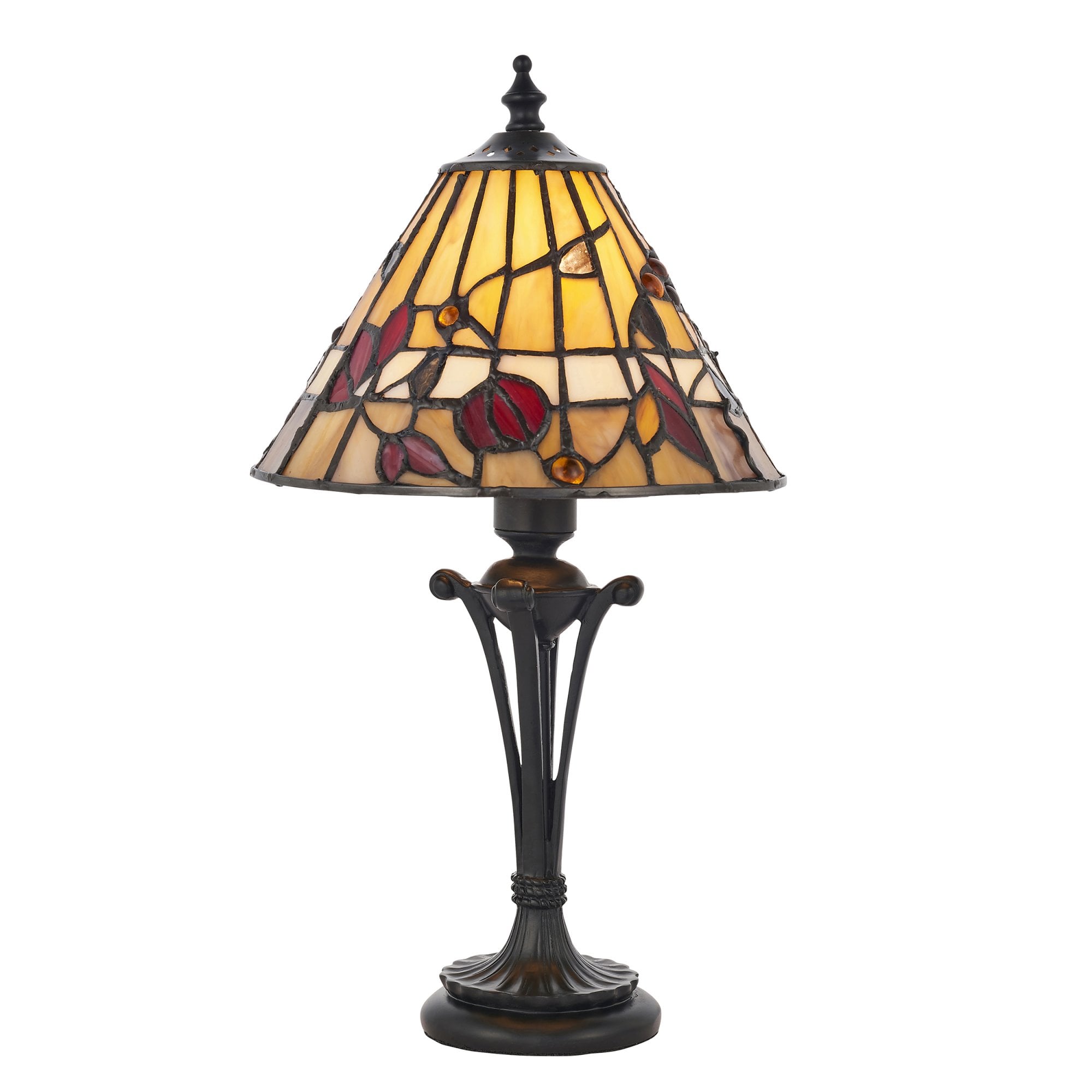 Interiors 1900 Bernwood Small Table Lamp - Tiffany Glass