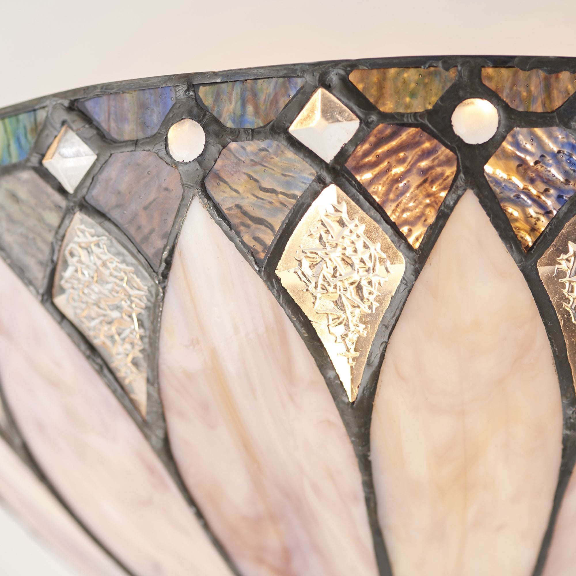 Interiors 1900 Brooklyn Wall Fitting - Tiffany Glass