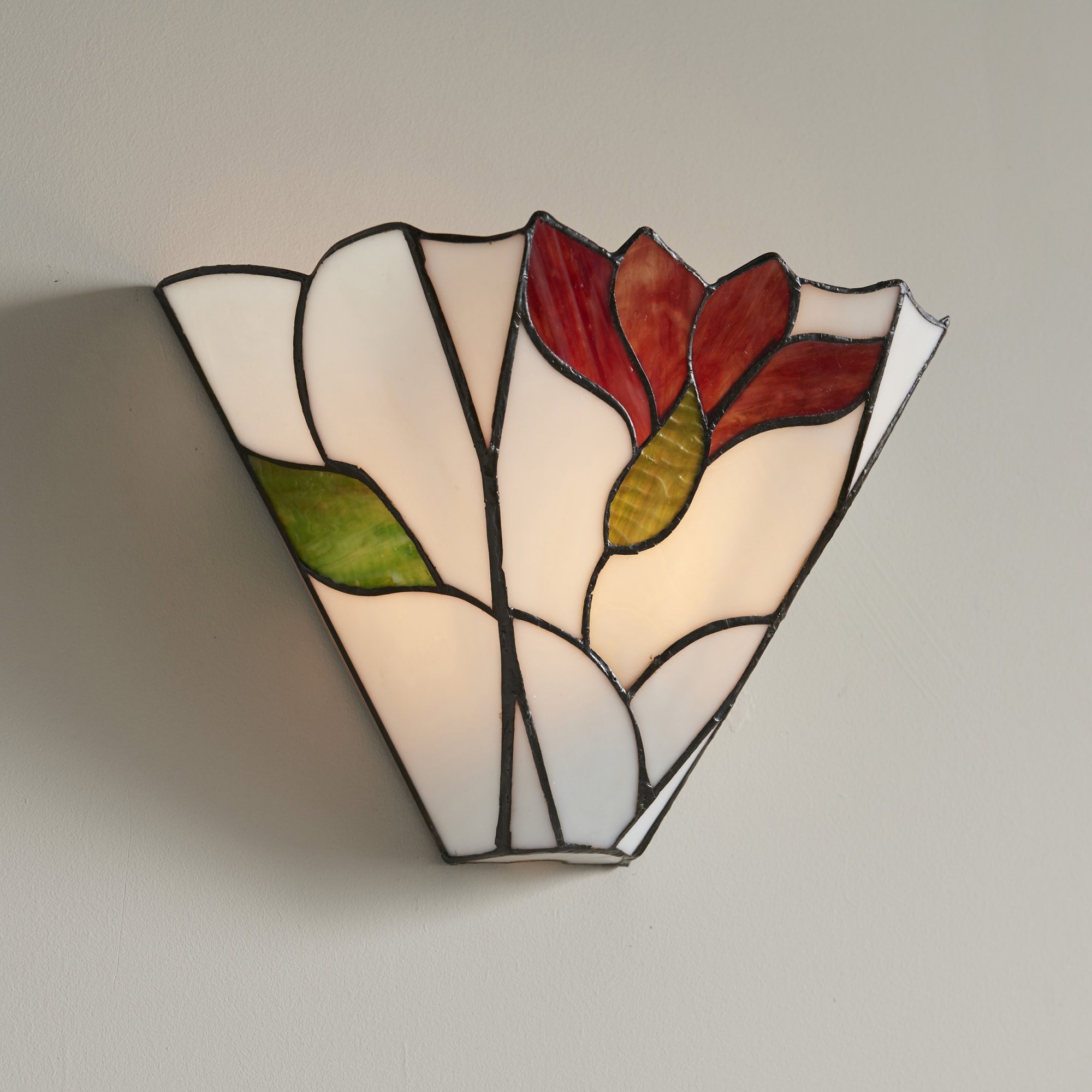 Interiors 1900 Botanica Single Wall Fitting - Tiffany Glass