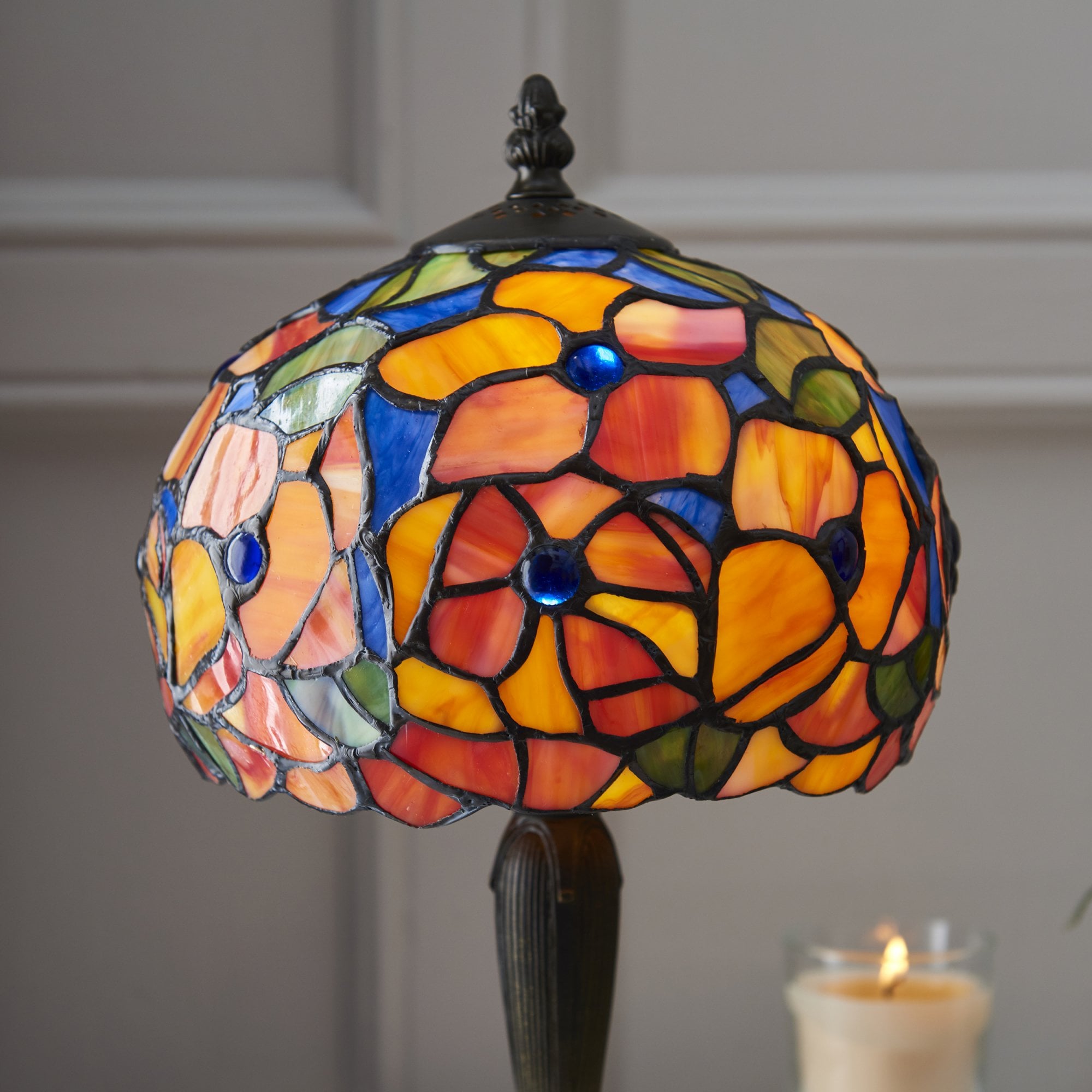 Interiors 1900 Josette Small Table Lamp - Tiffany Glass