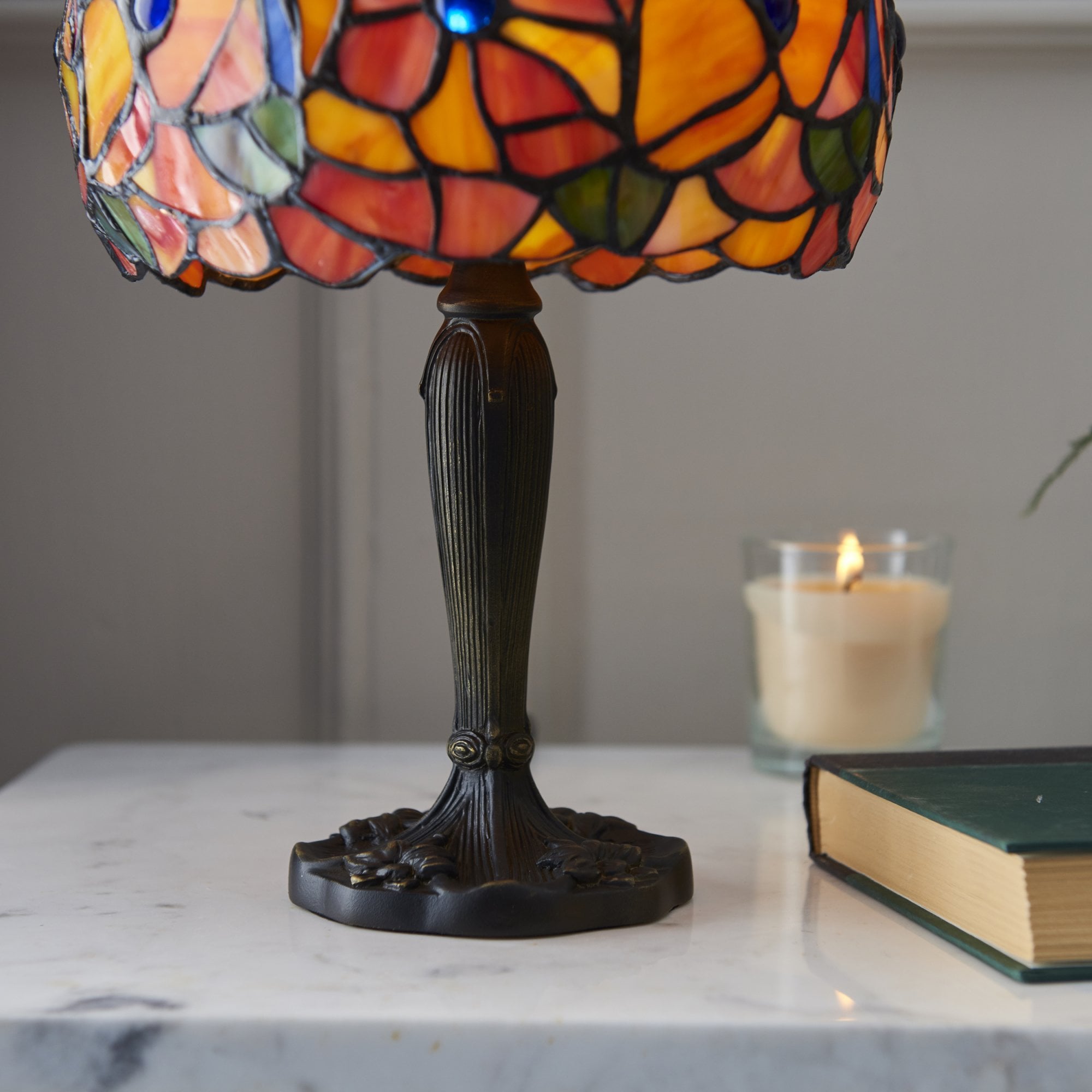 Interiors 1900 Josette Small Table Lamp - Tiffany Glass