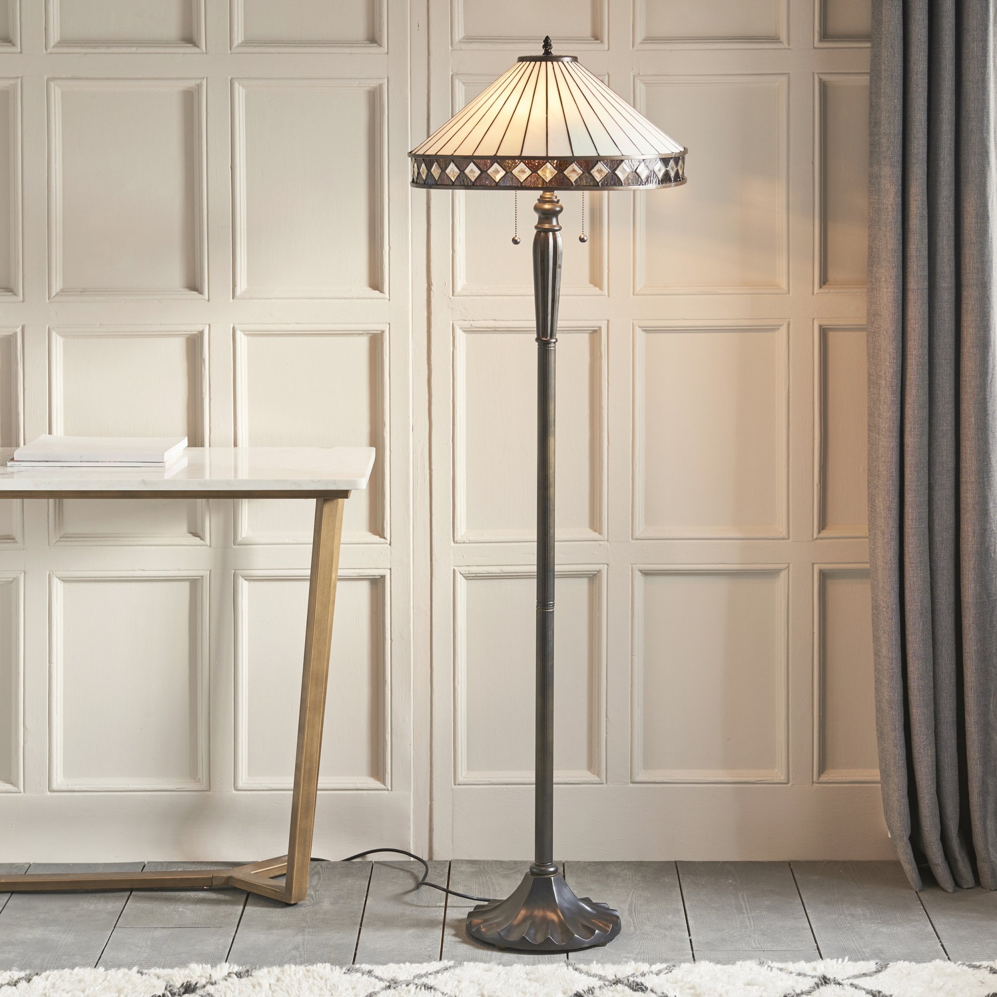 Interiors 1900 Fargo Floor Lamp - Tiffany Glass