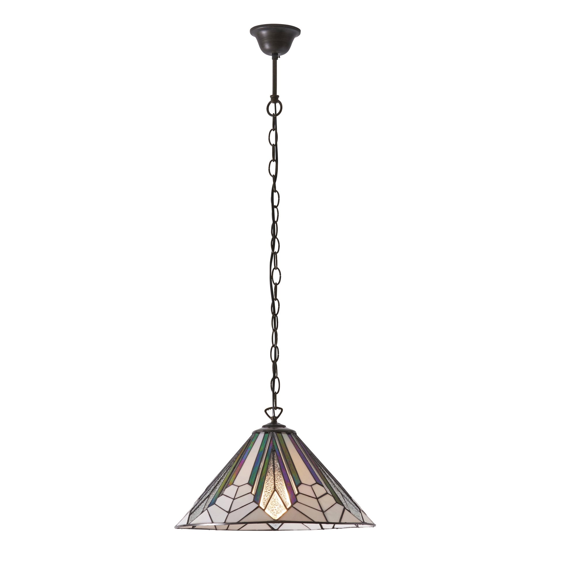 Interiors 1900 Astoria Medium Single Pendant - Tiffany Glass