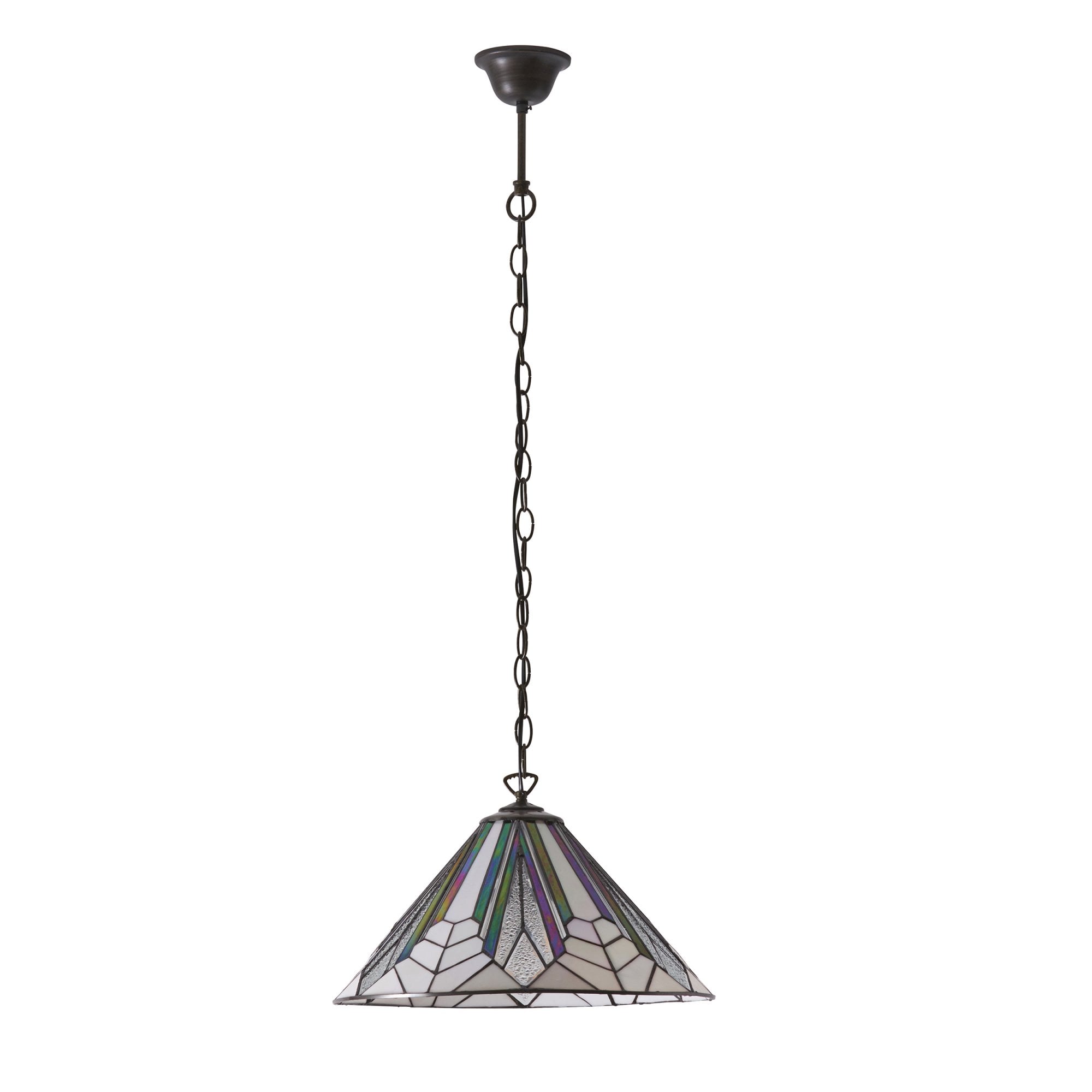 Interiors 1900 Astoria Medium Single Pendant - Tiffany Glass