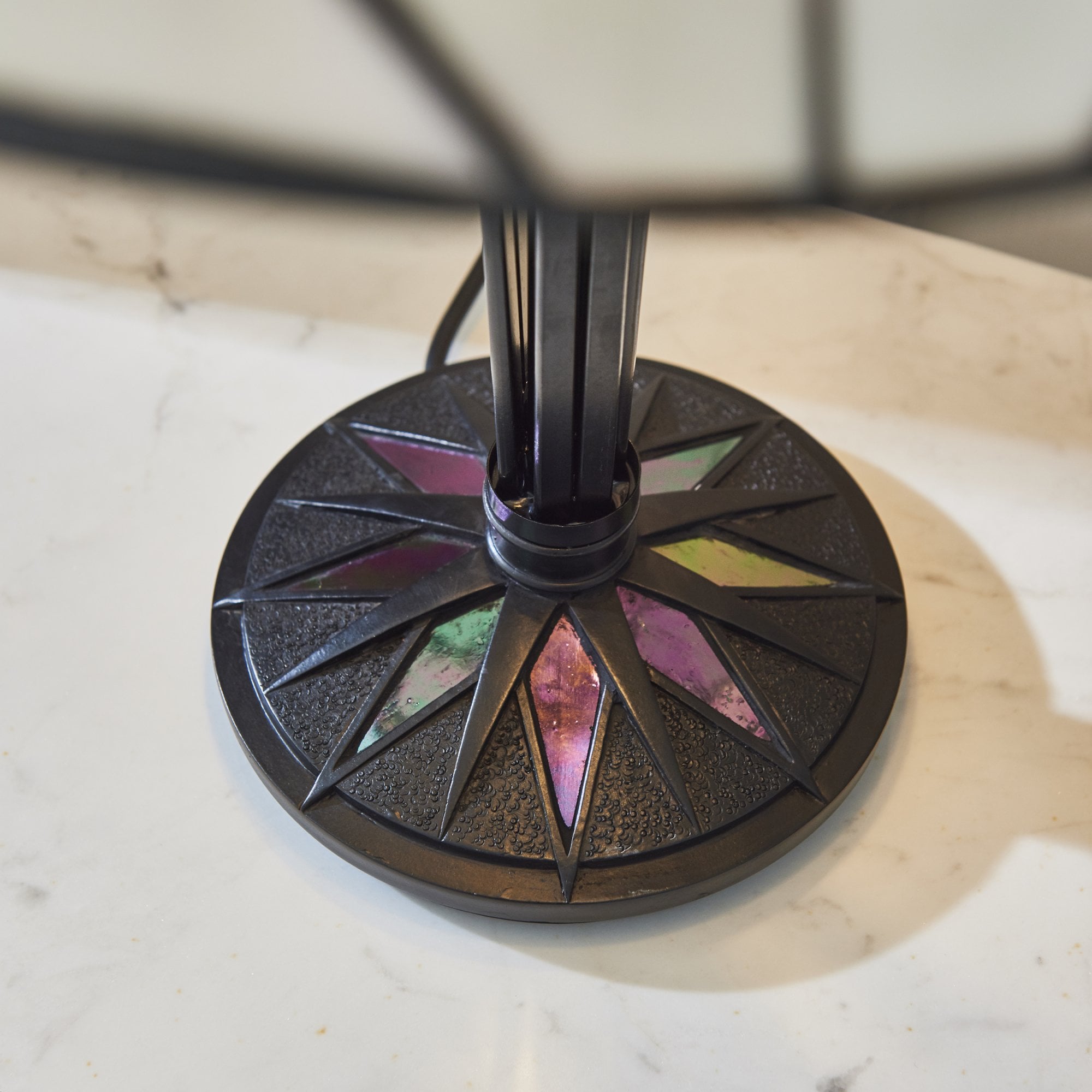 Interiors 1900 Astoria Medium Table Lamp - Tiffany Glass