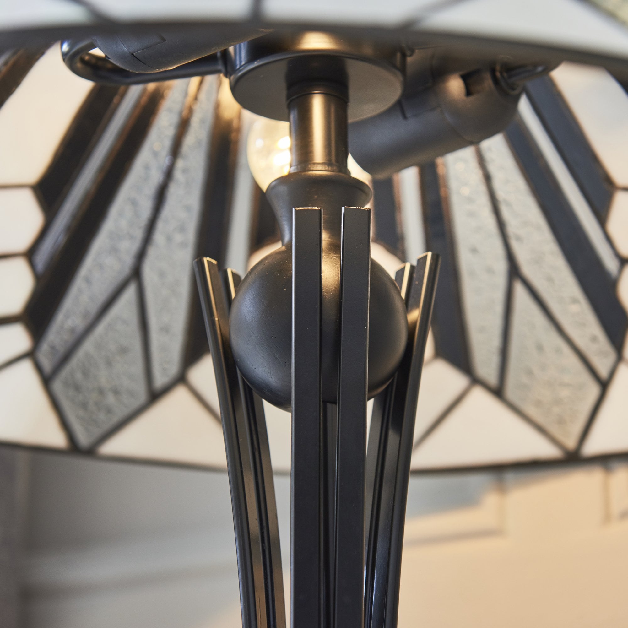 Interiors 1900 Astoria Medium Table Lamp - Tiffany Glass