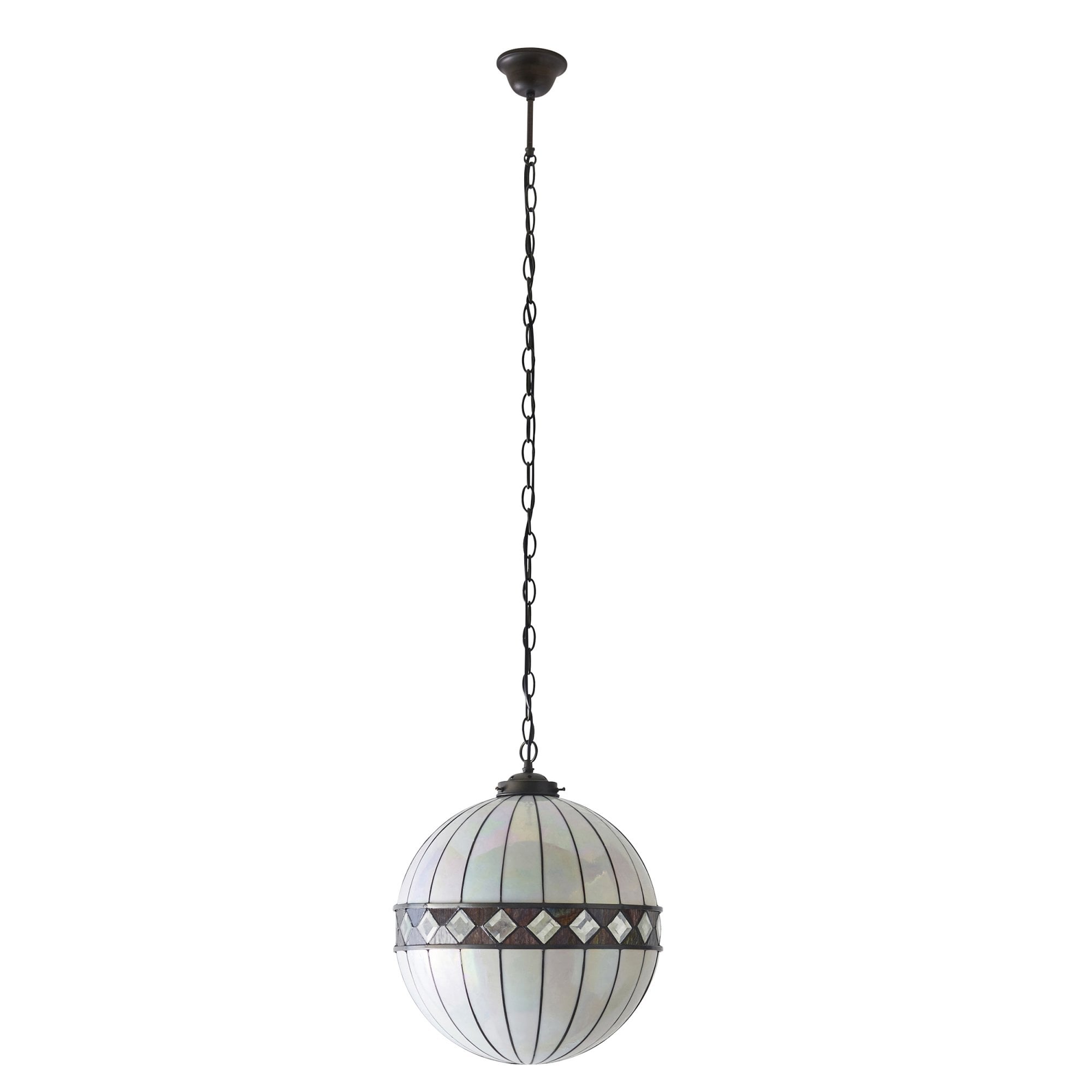 Interiors 1900 Fargo Medium Globe Single Pendant - Tiffany Glass
