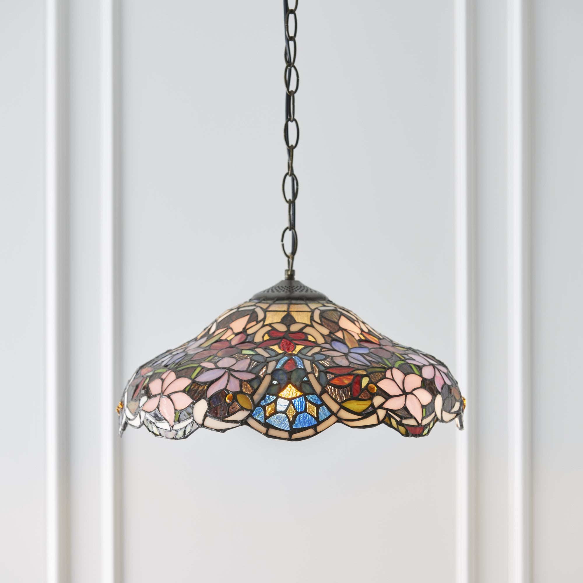 Interiors 1900 Sullivan Medium Single Pendant - Tiffany Glass