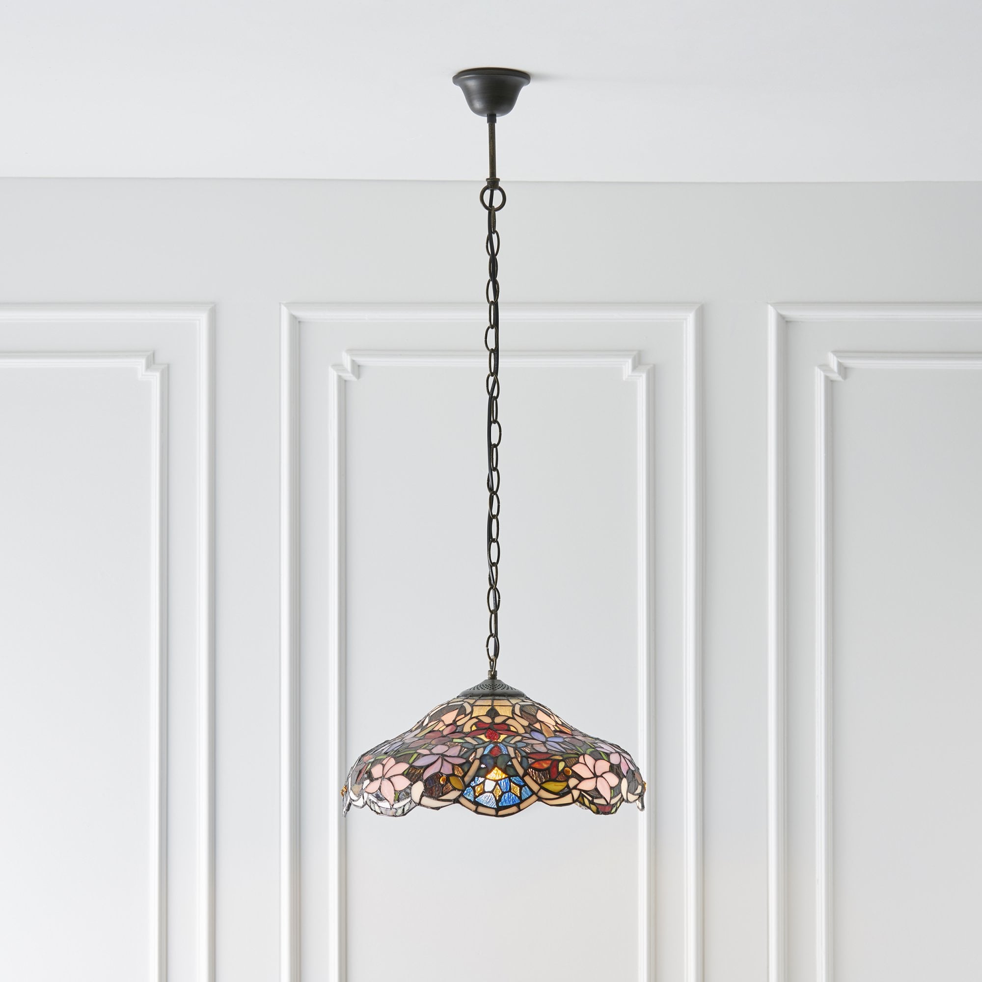 Interiors 1900 Sullivan Medium Single Pendant - Tiffany Glass