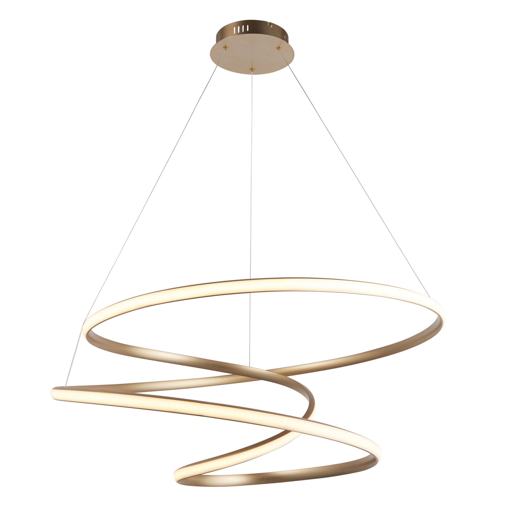 Utopia Ribbon Hoop Pendant - Gold - Large