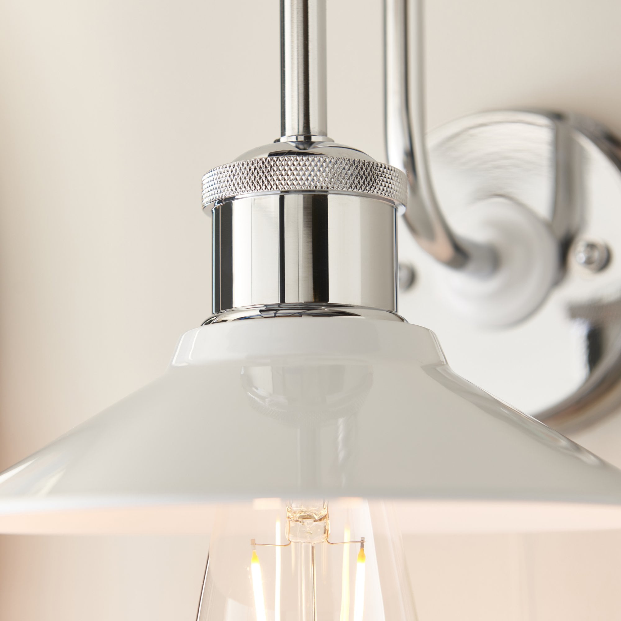 Utopia Angler Single Light Wall - Polished Chrome