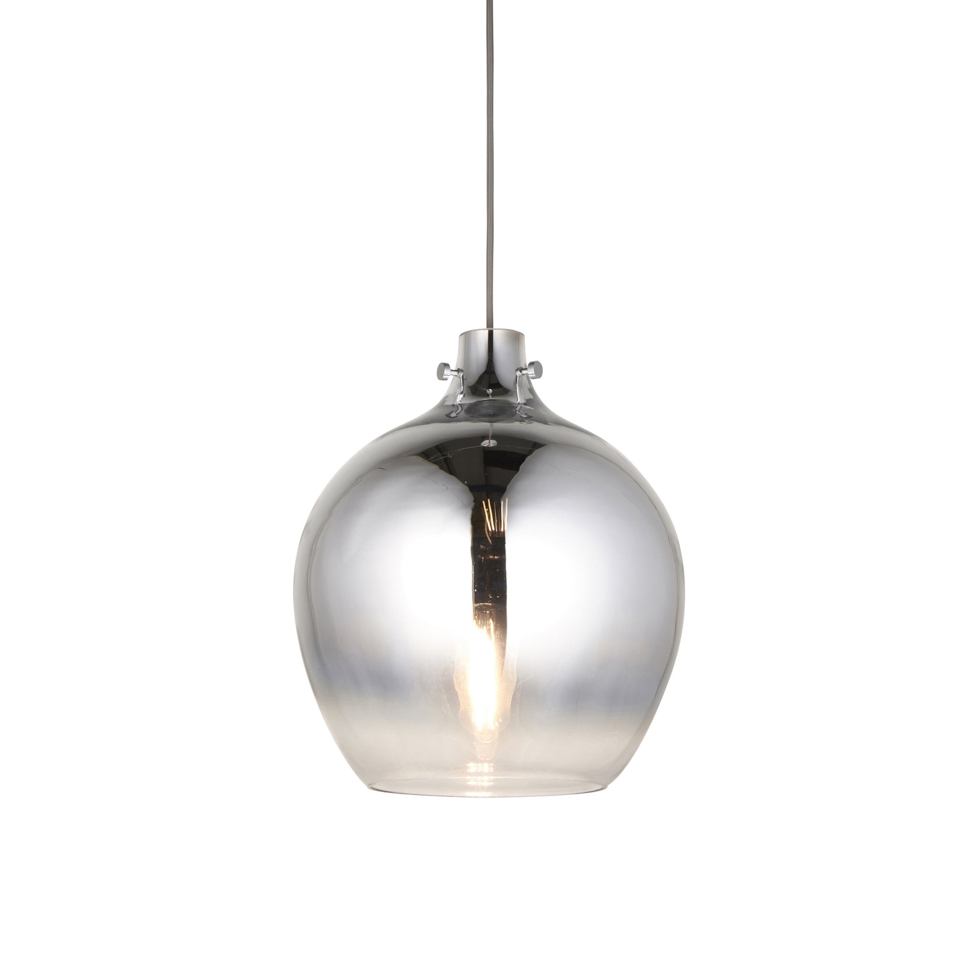 Utopia Chromatic Single Light Pendant - Ombre Effect Chrome