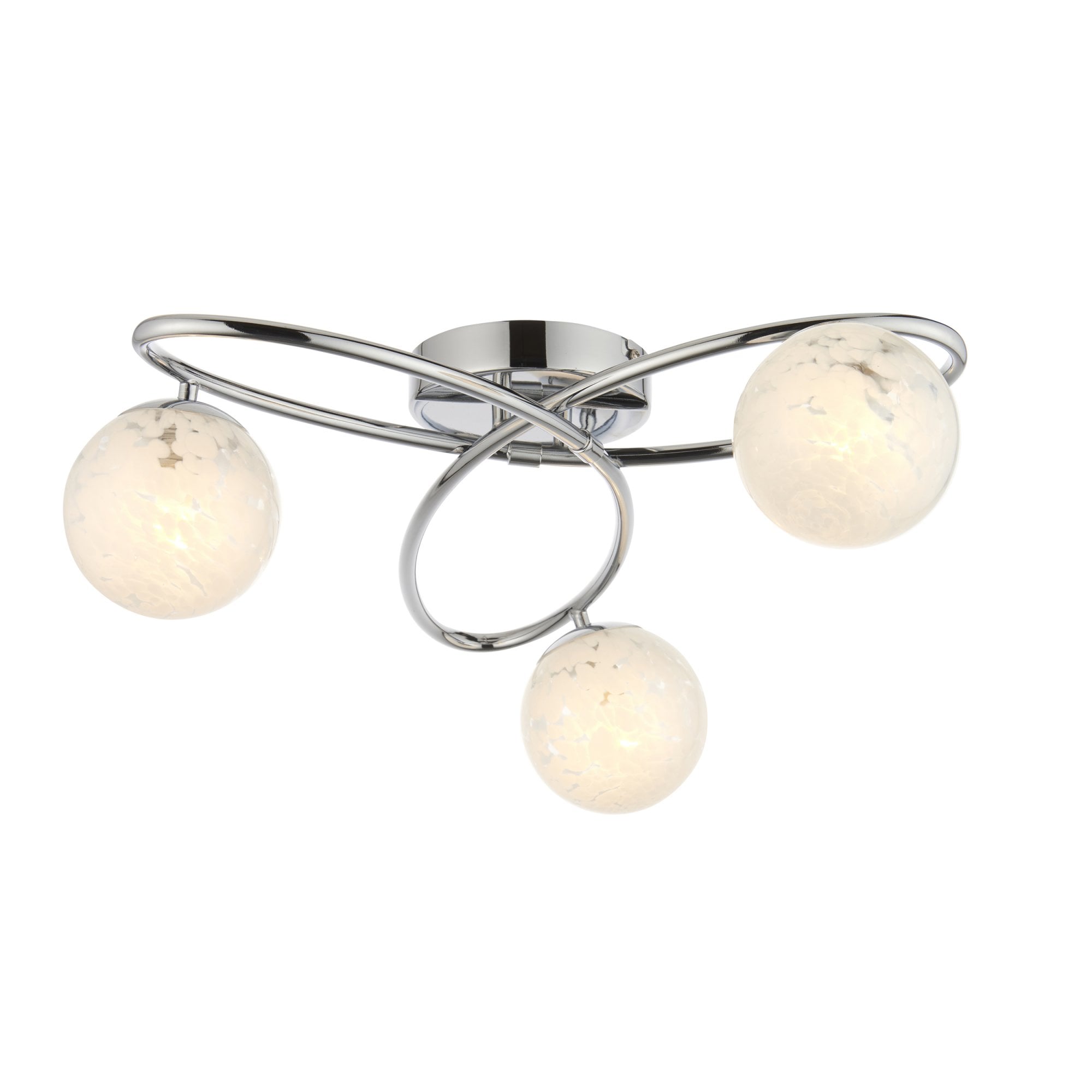 Endon Maye 3 Light Semi-Flush - Polished Chrome