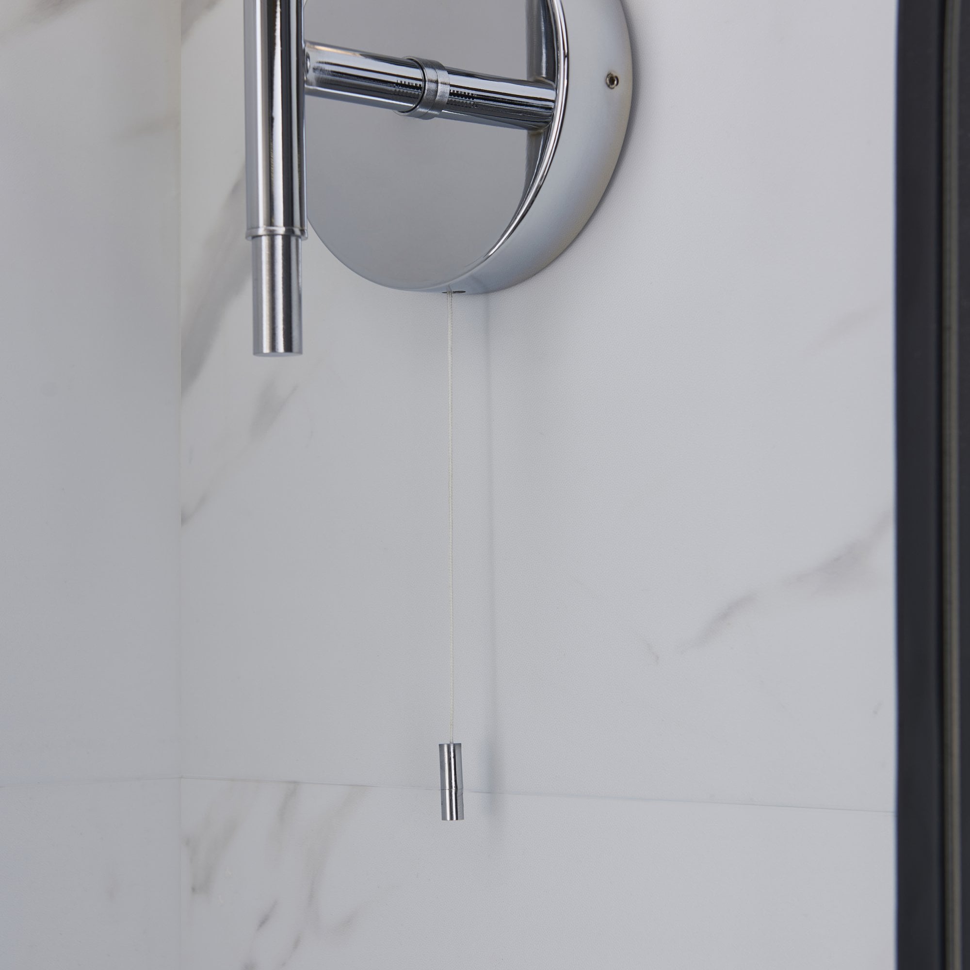 Endon Flute Single Wall Light - Frosted, Ribbed Glass & Chrome